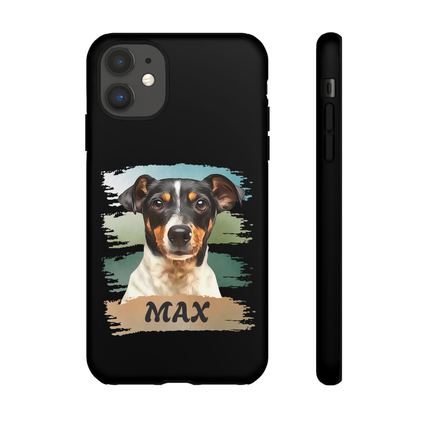 Custom Pet Portrait Phone Case, Green Brush Edition - furevermama