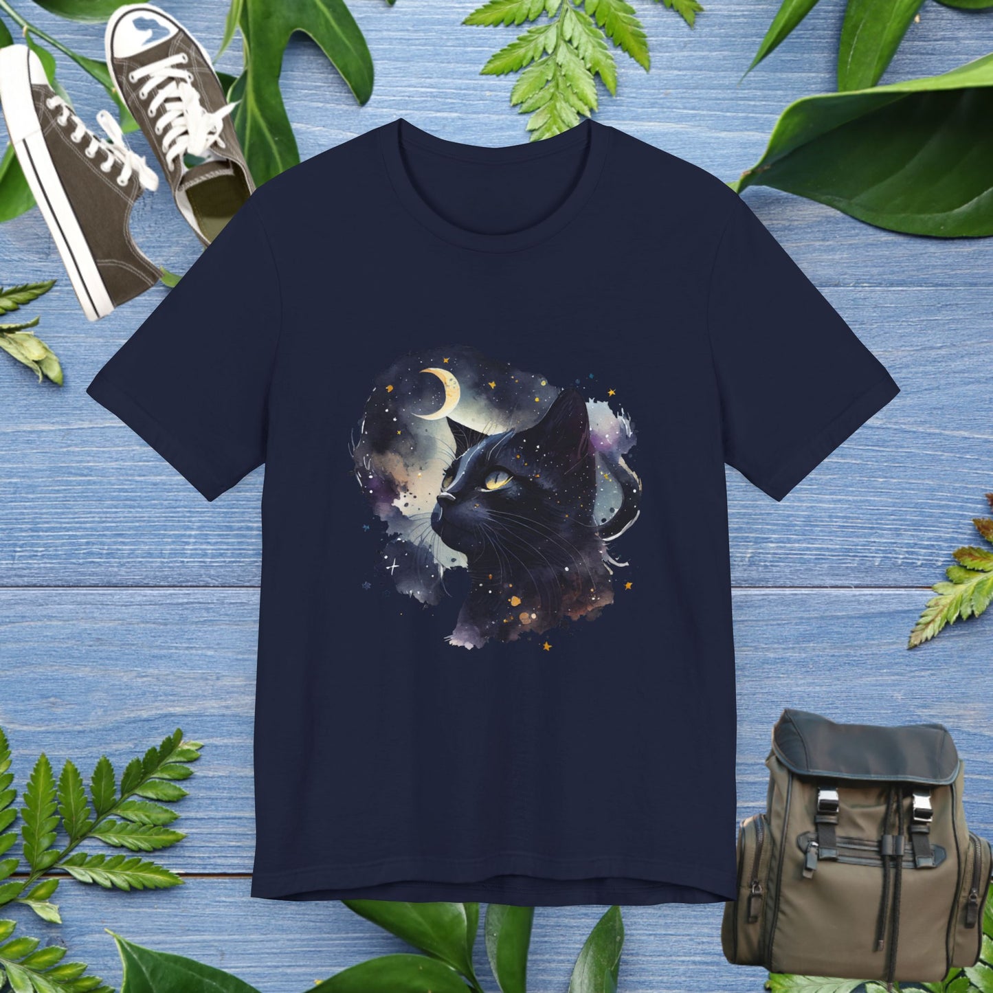Moon Night Cat Unisex T-Shirt - furevermama