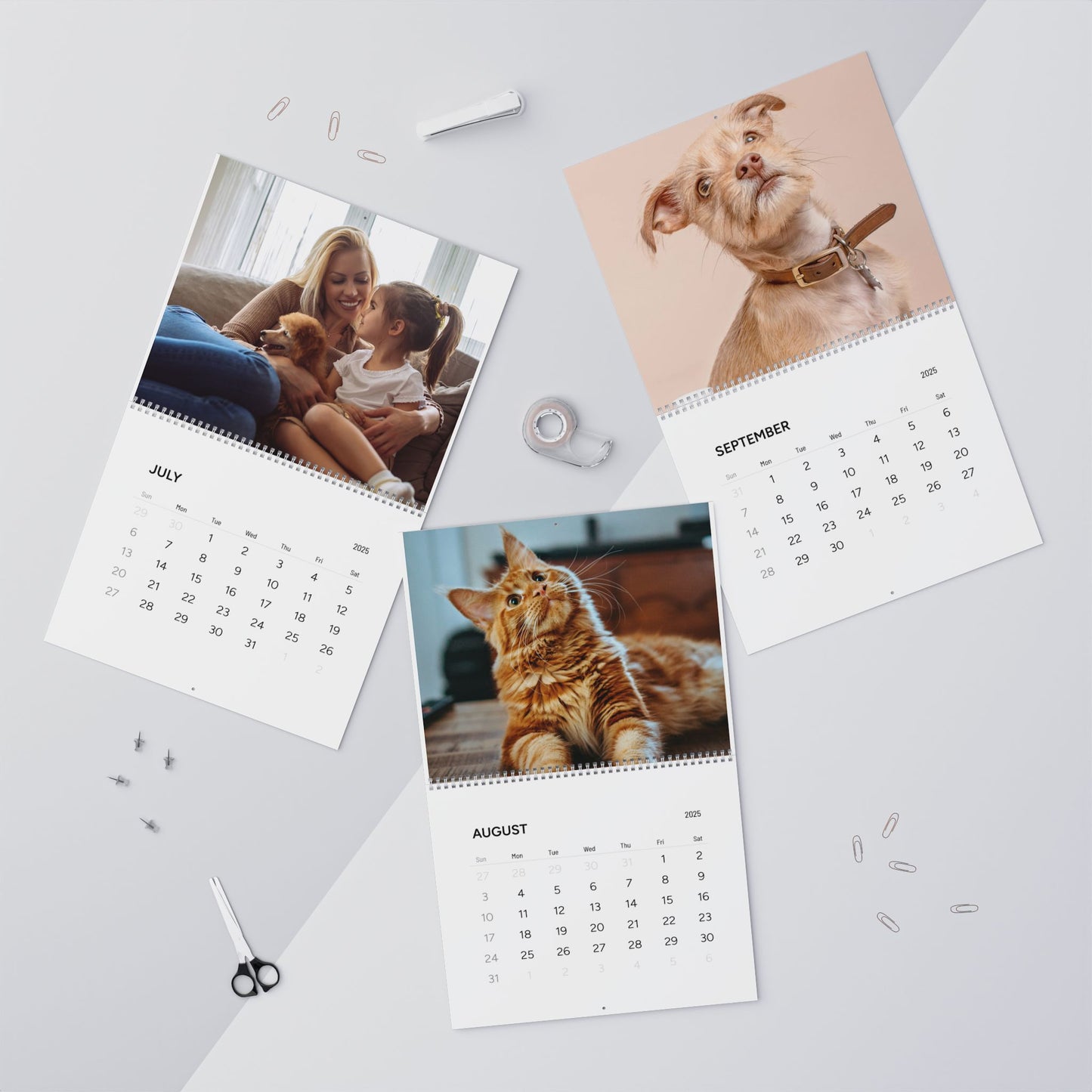 Custom Pet Photo Family Photo Wall Calendar - furevermama