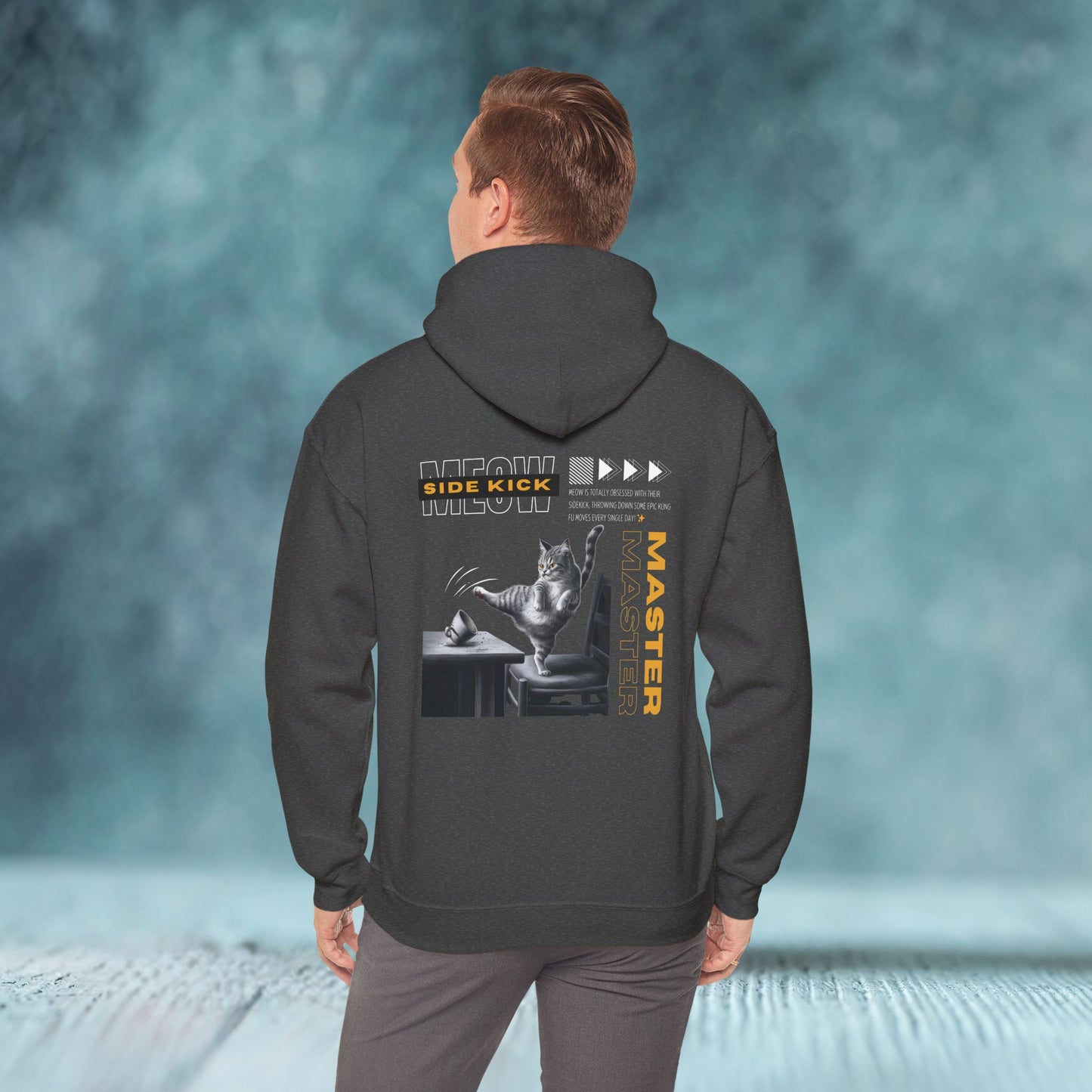 Meow Side Kick Unisex Hoodie (Double-Sided) - furevermama