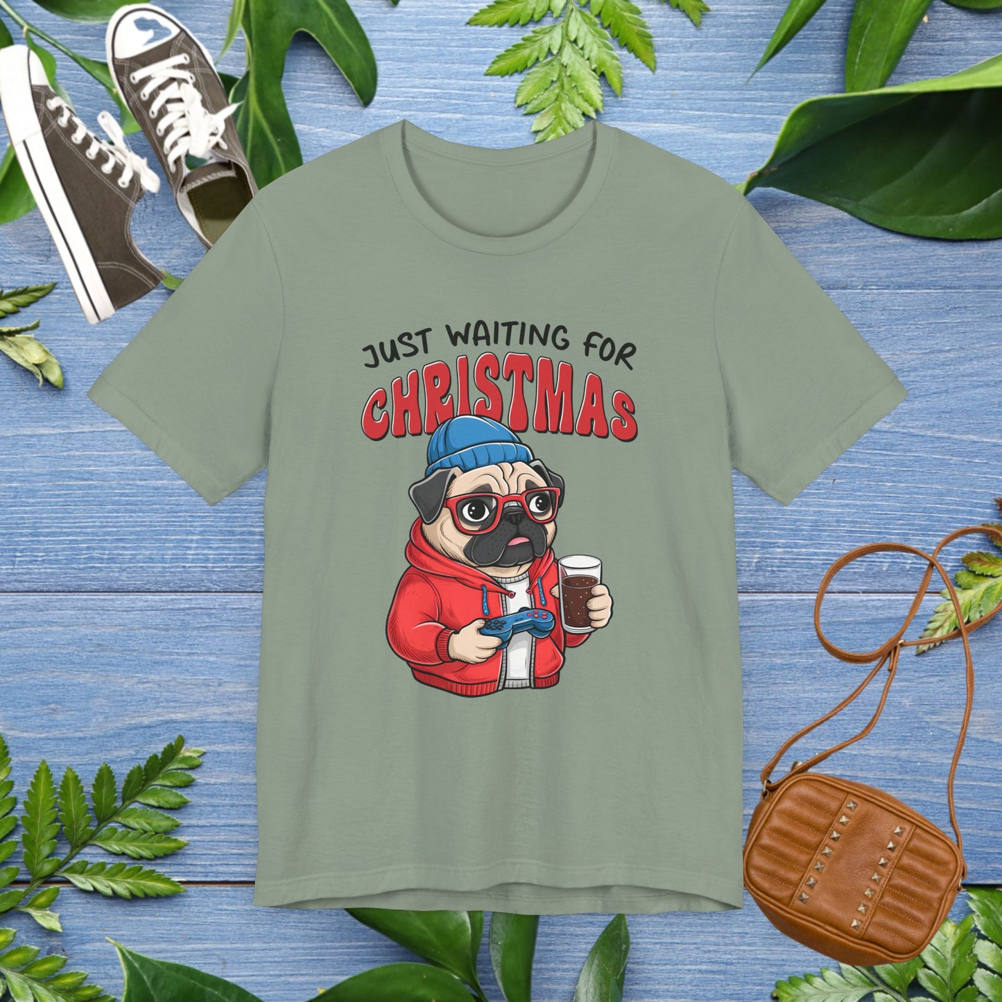 Just Waiting For Christmas, Bulldog Jersey Tee - furevermama