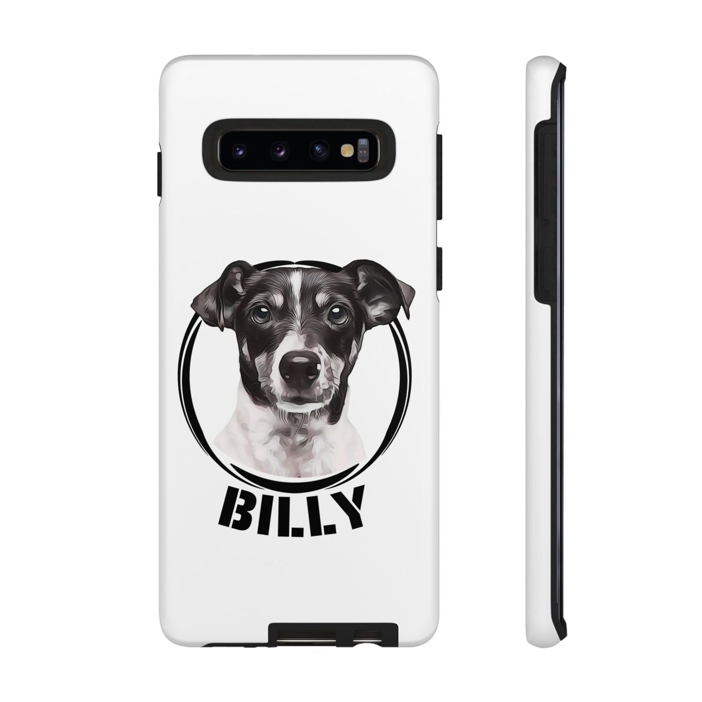 Custom Pet Portrait Phone Case, Black and White - furevermama