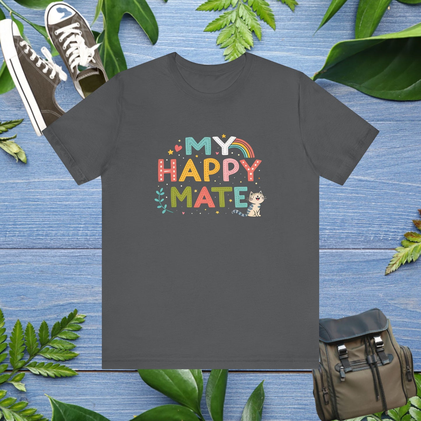 My Happy Mate Cat Graphic T-Shirt - furevermama