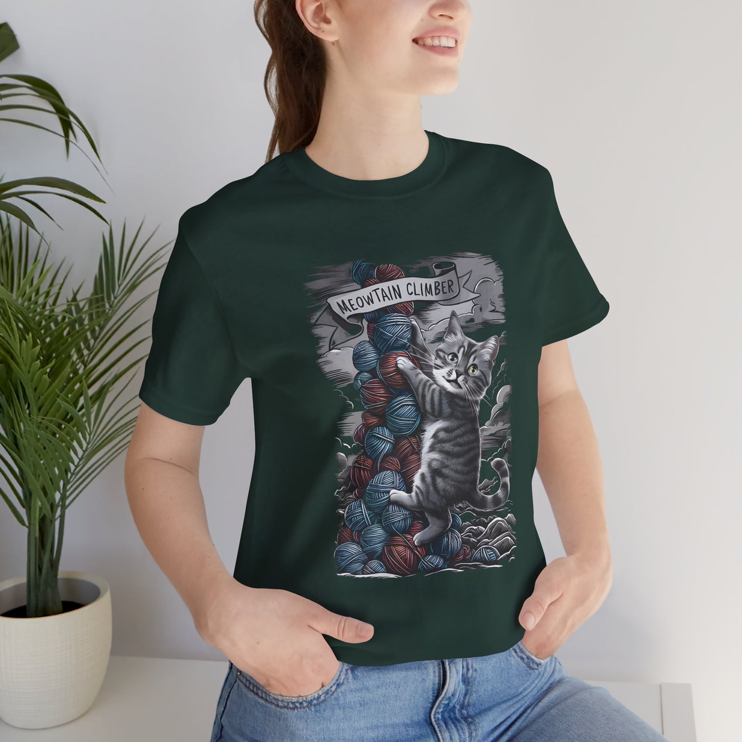 Meowtain Climber Unisex T-Shirt - furevermama