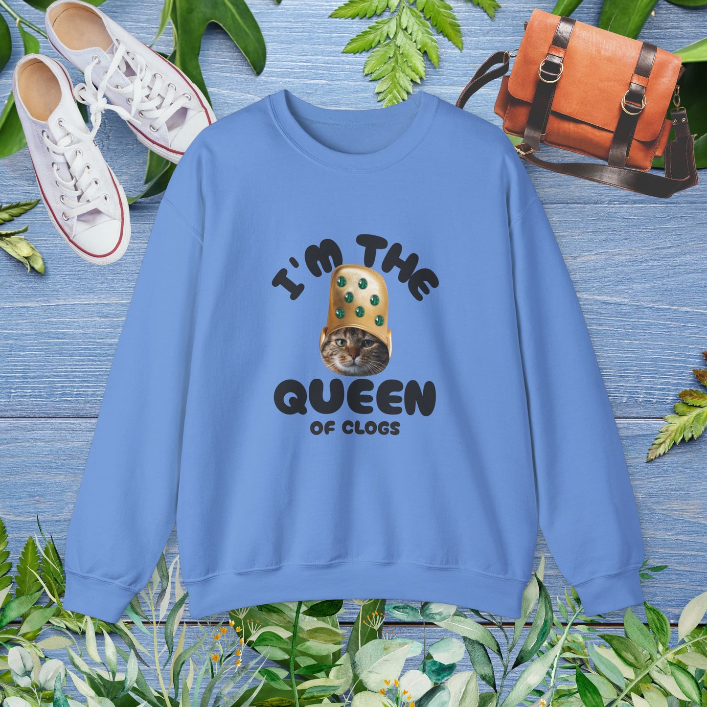 Queen of Clogs Crewneck Sweatshirt - furevermama