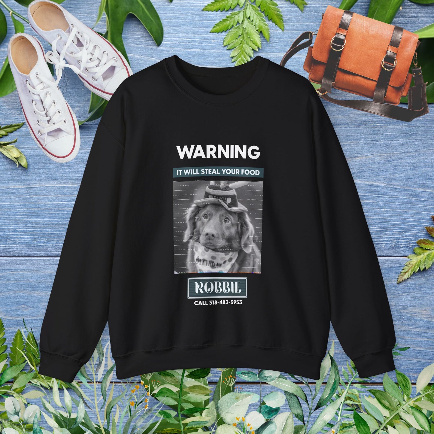 Food Stealer Warning Crewneck Sweatshirt - furevermama