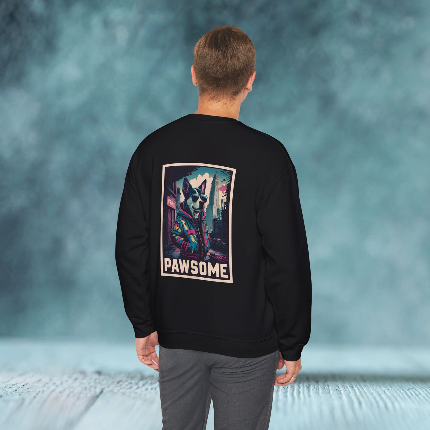 Pawsome Dog Crewneck Sweatshirt (Double Sided) - furevermama