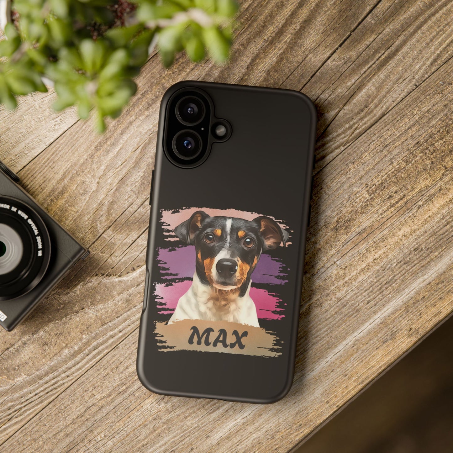 Custom Pet Portrait Phone Case, Pink Brush Edition - furevermama