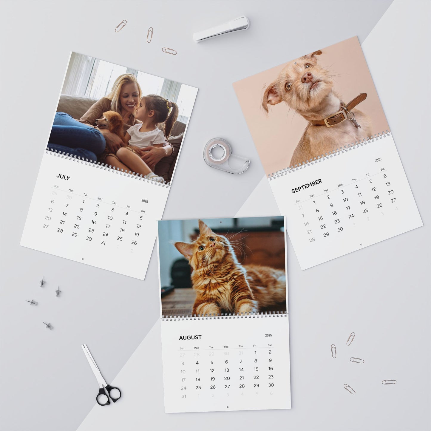 Custom Pet Photo Family Photo Wall Calendar - furevermama