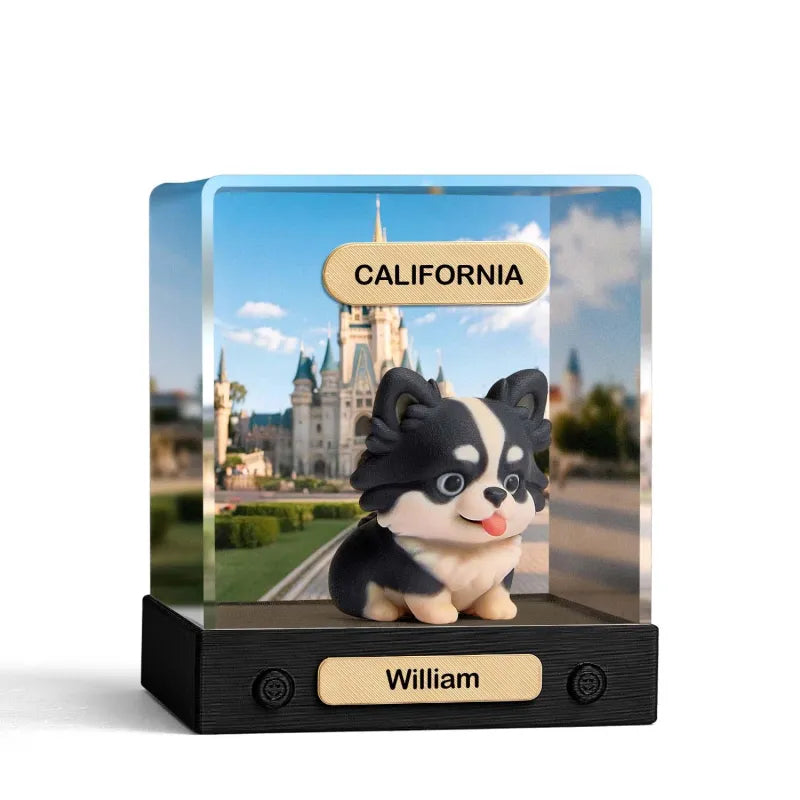 Custom Figure with Decoration Box - Human & Pet Welcome