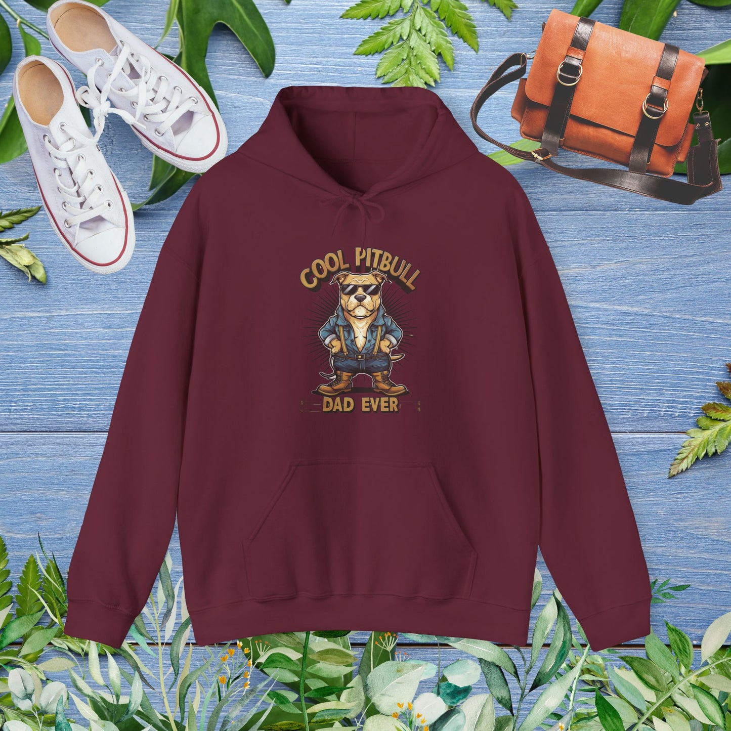 Cool Pitbull Dad Hoodie - furevermama