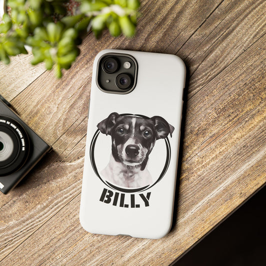 Custom Pet Portrait Phone Case, Black and White - furevermama