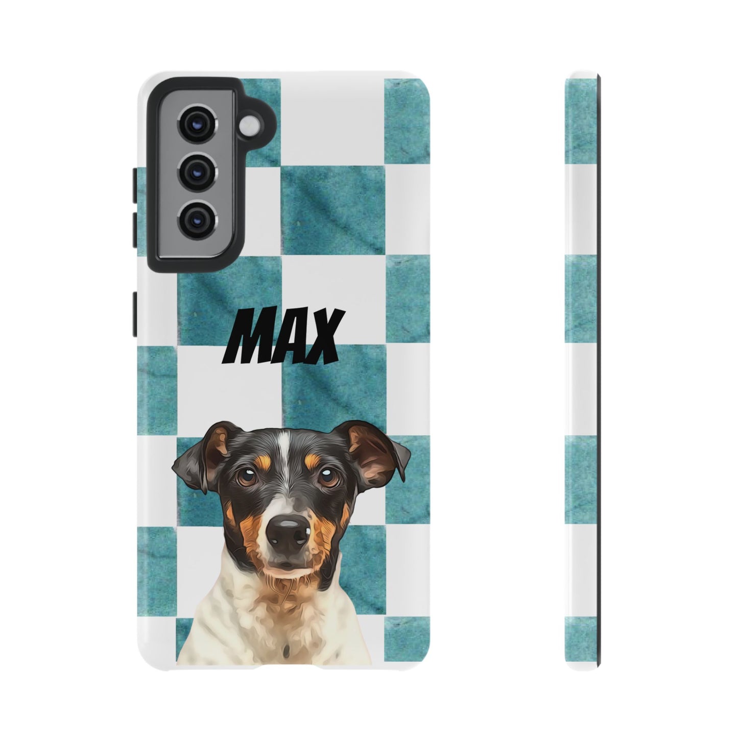 Custom Pet Portrait Phone Case, Checker Edition - furevermama