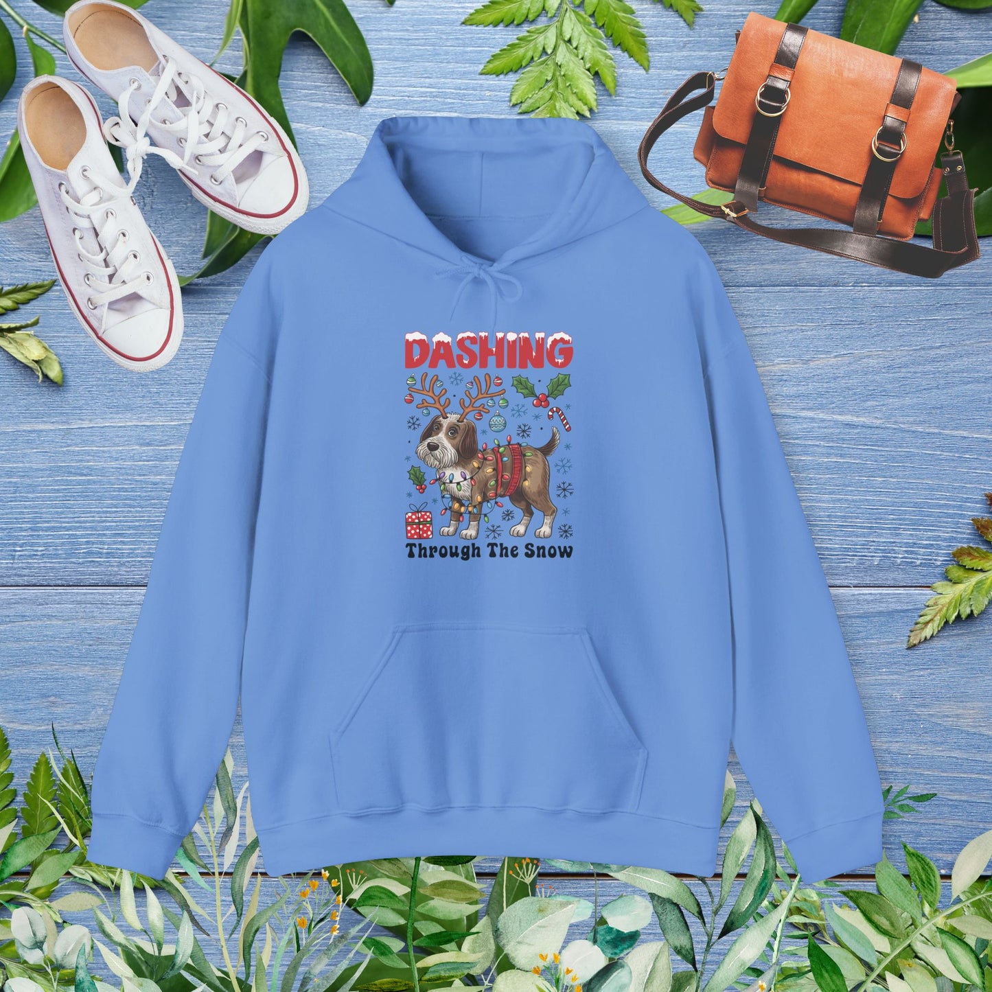 Dashing Through the Snow , Dachshund Unisex Hoodie - furevermama