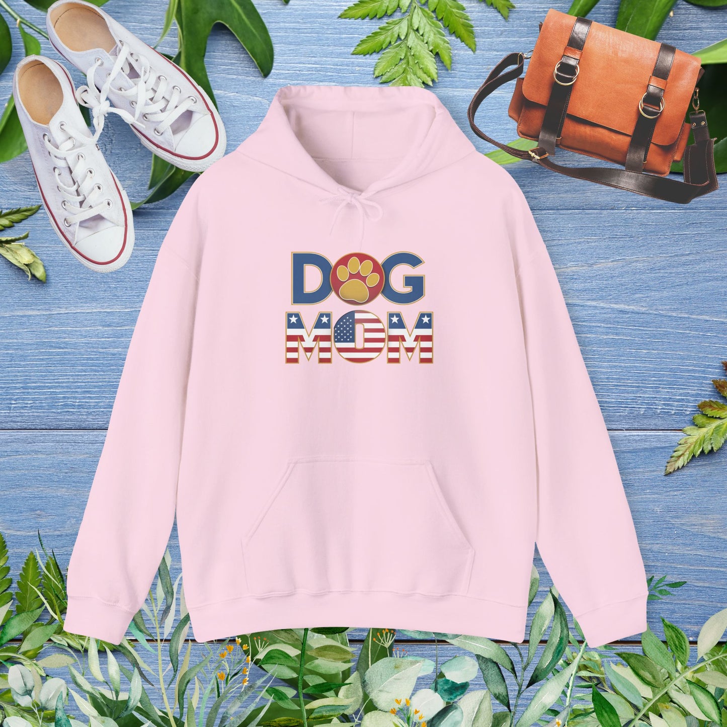 USA Patriotic Dog Mom Hoodie - furevermama