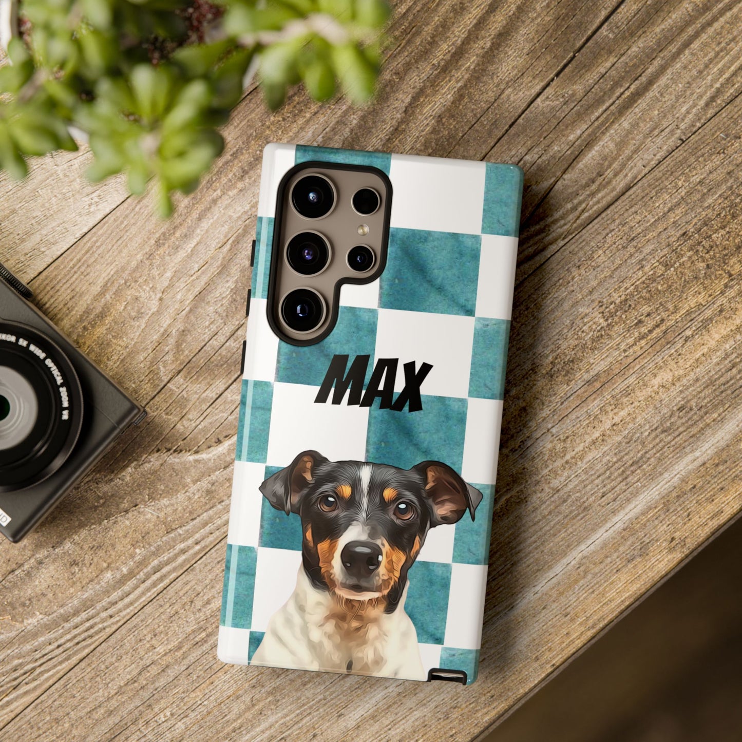 Custom Pet Portrait Phone Case, Checker Edition - furevermama
