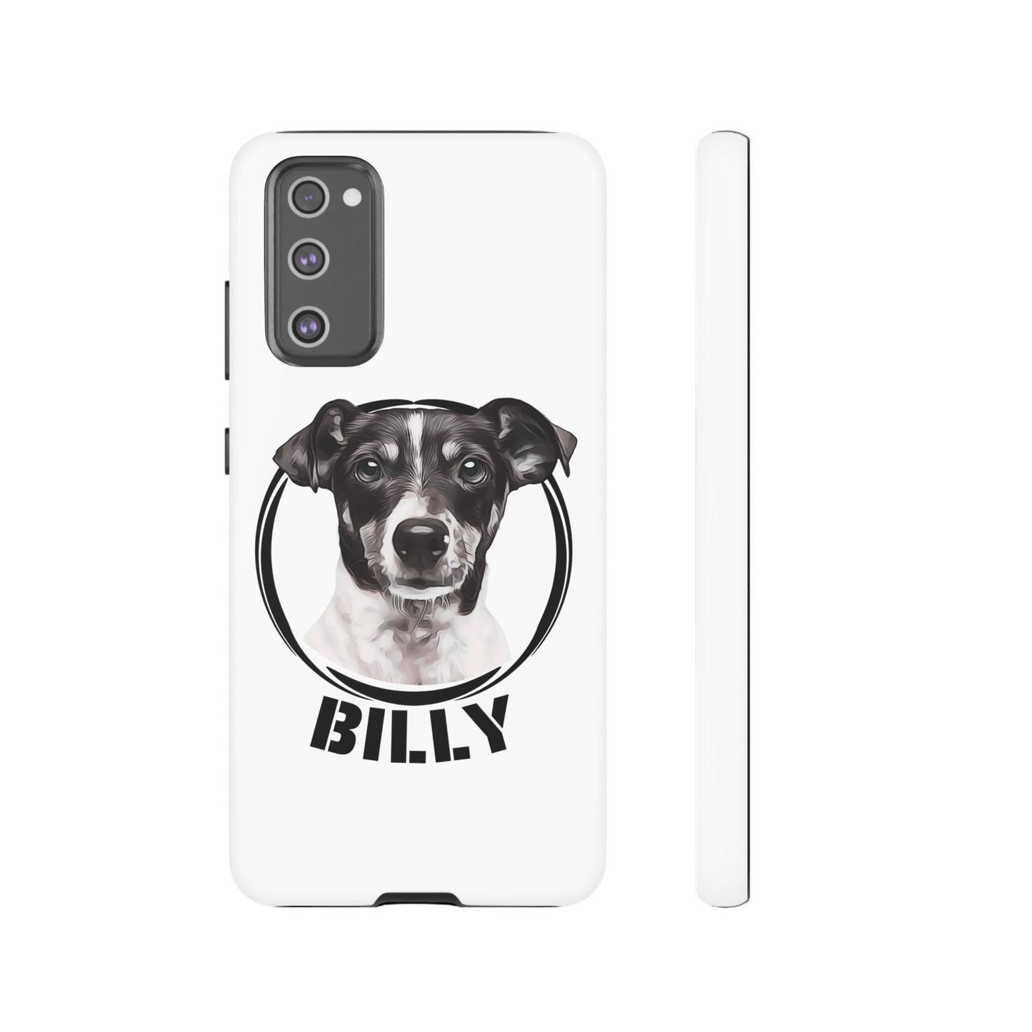 Custom Pet Portrait Phone Case, Black and White - furevermama