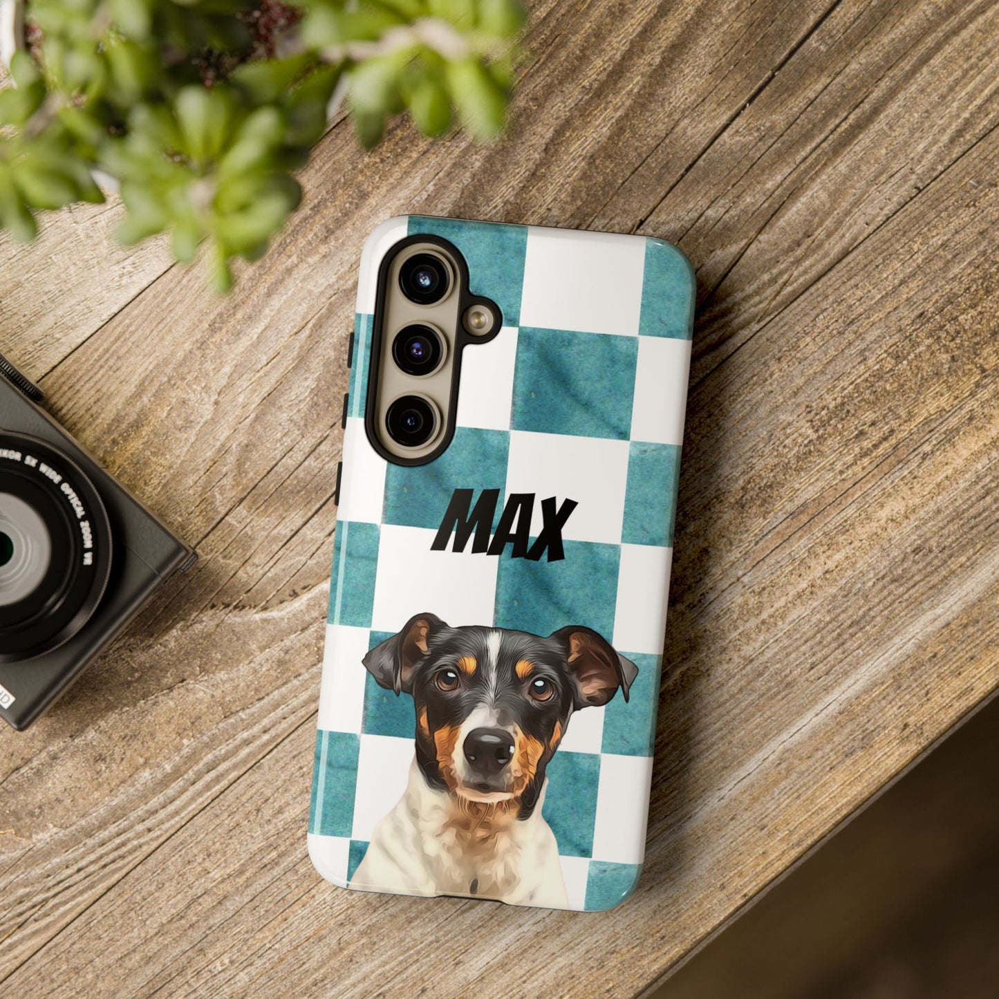 Custom Pet Portrait Phone Case, Checker Edition - furevermama