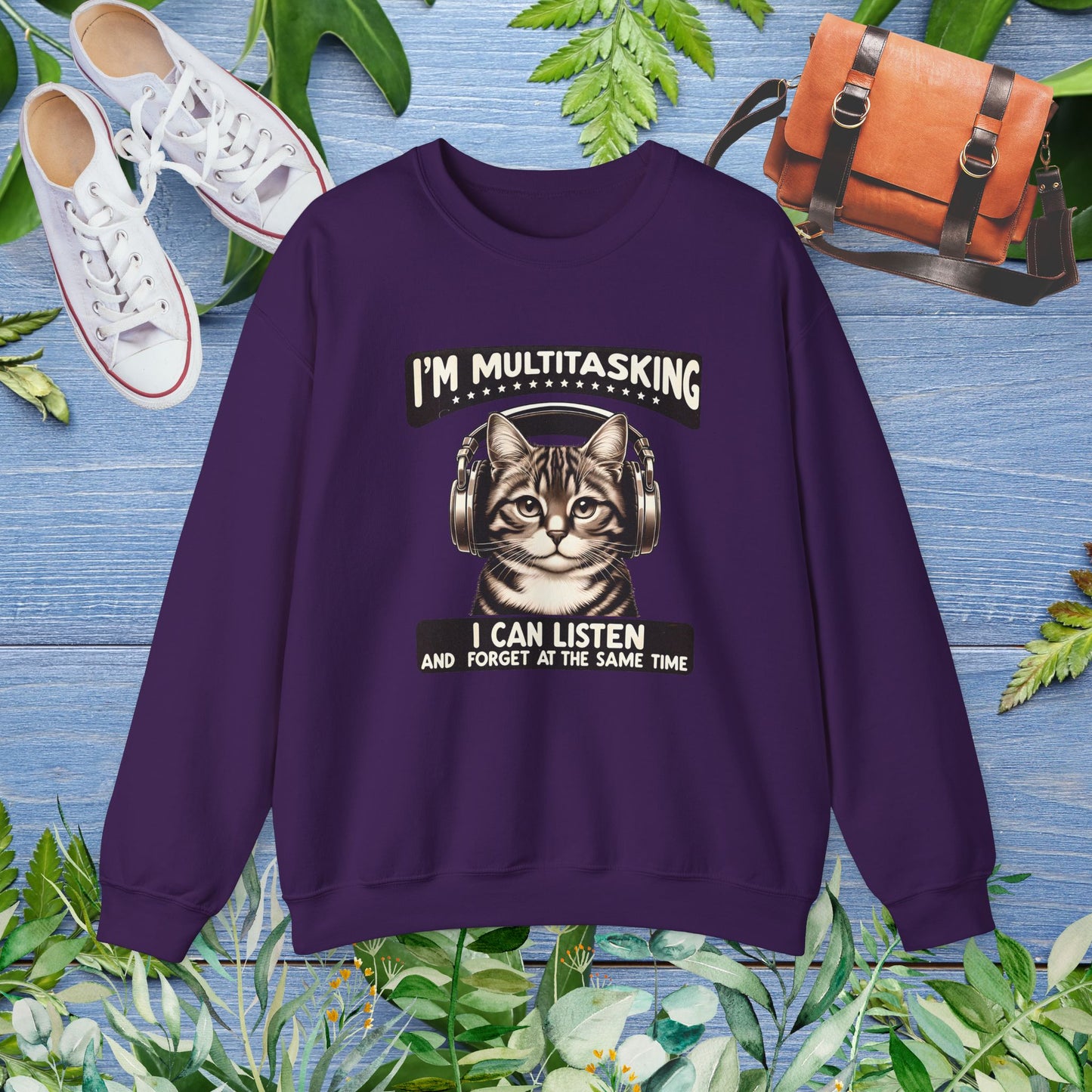 Multitasking Cat Unisex Sweatshirt - furevermama