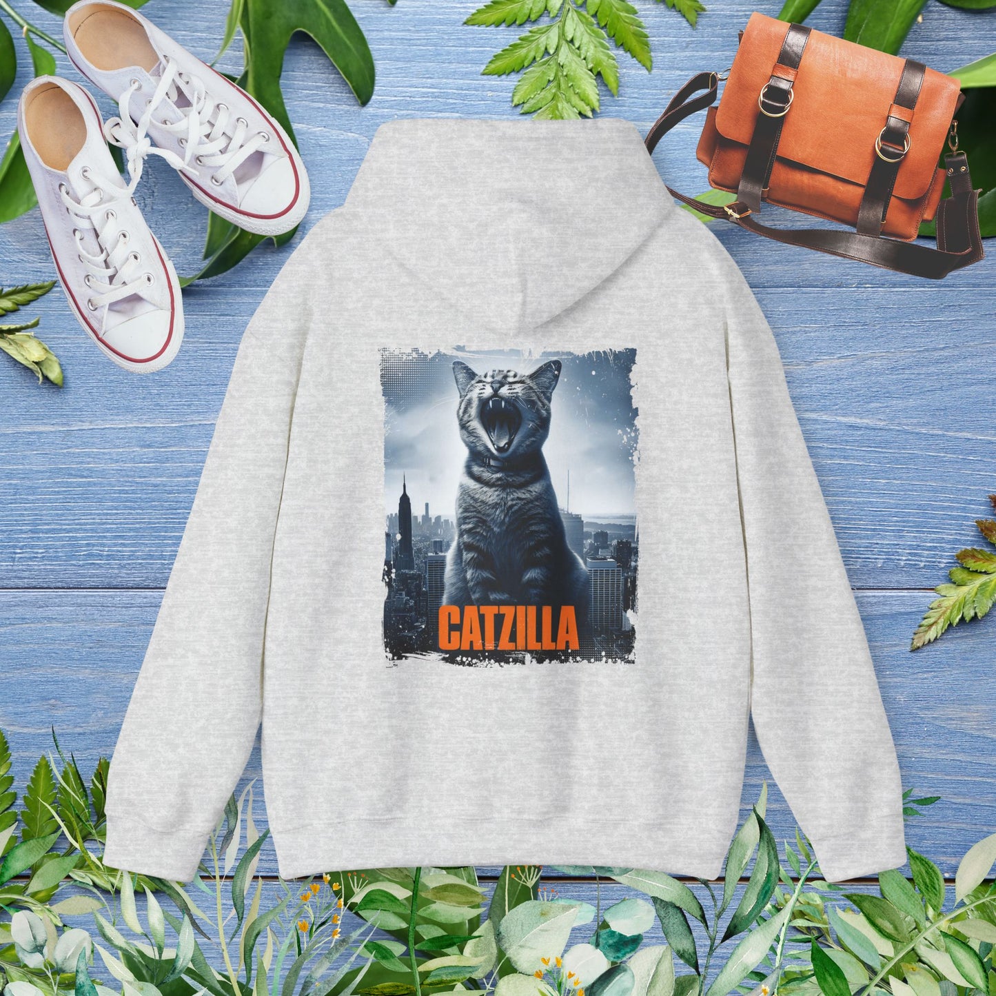 Catzilla Unisex Hoodie (Back Print) - furevermama