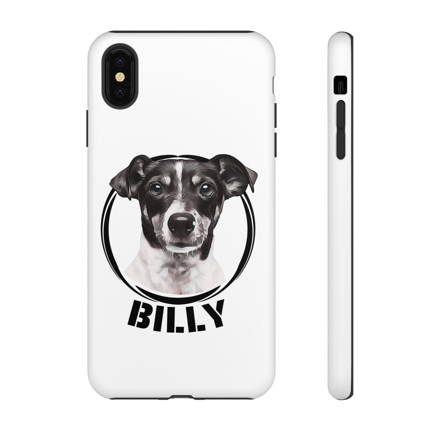 Custom Pet Portrait Phone Case, Black and White - furevermama