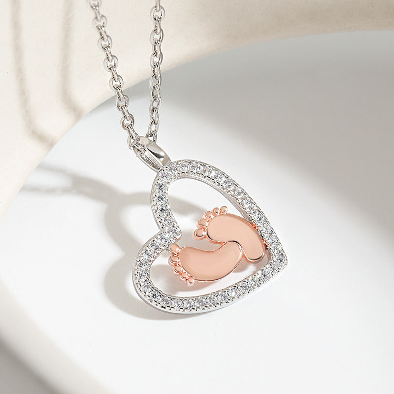Baby Feet Necklace with Gift Box - Mother to Daughter - Mother's Day - furevermama