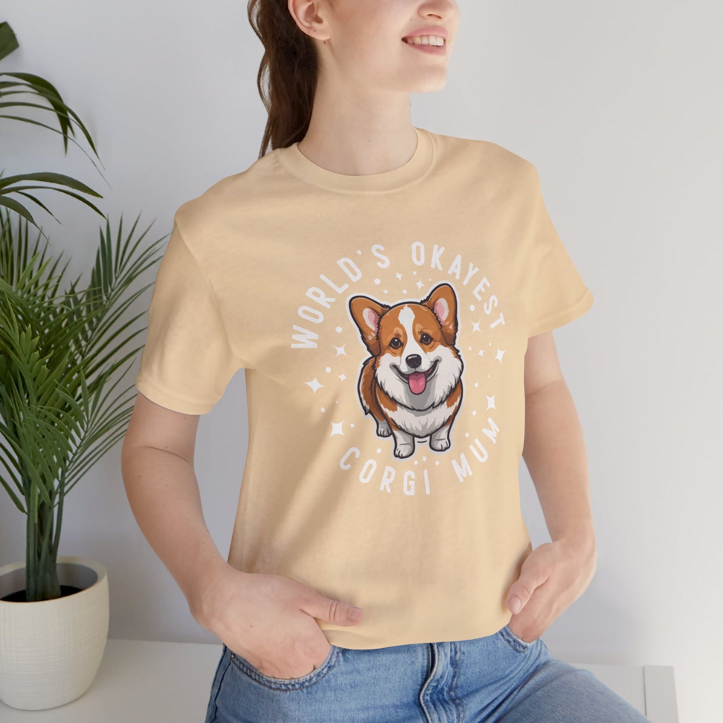 World's Okayest Corgi Mum Unisex T-Shirt - furevermama