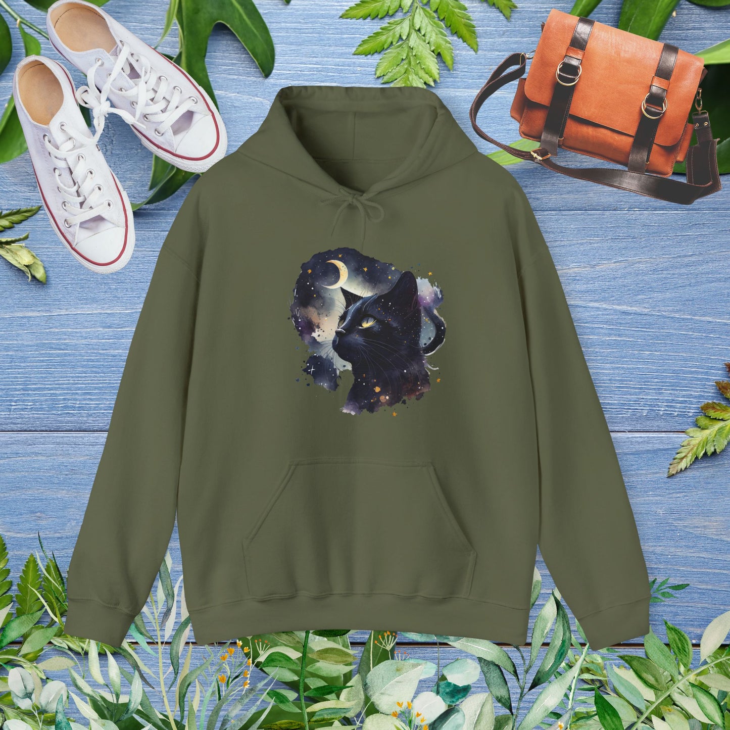Moon Night Cat Unisex Hoodie - furevermama