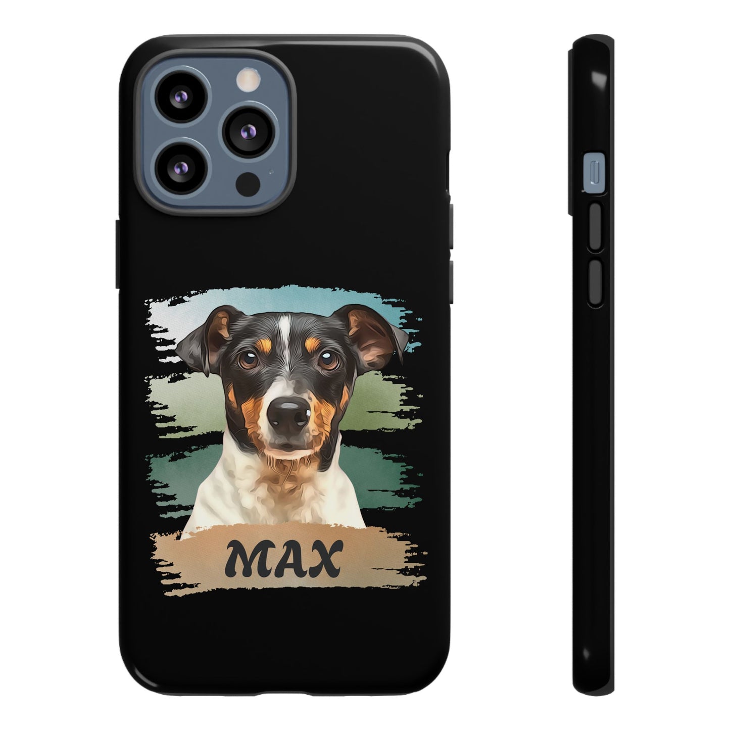 Custom Pet Portrait Phone Case, Green Brush Edition - furevermama