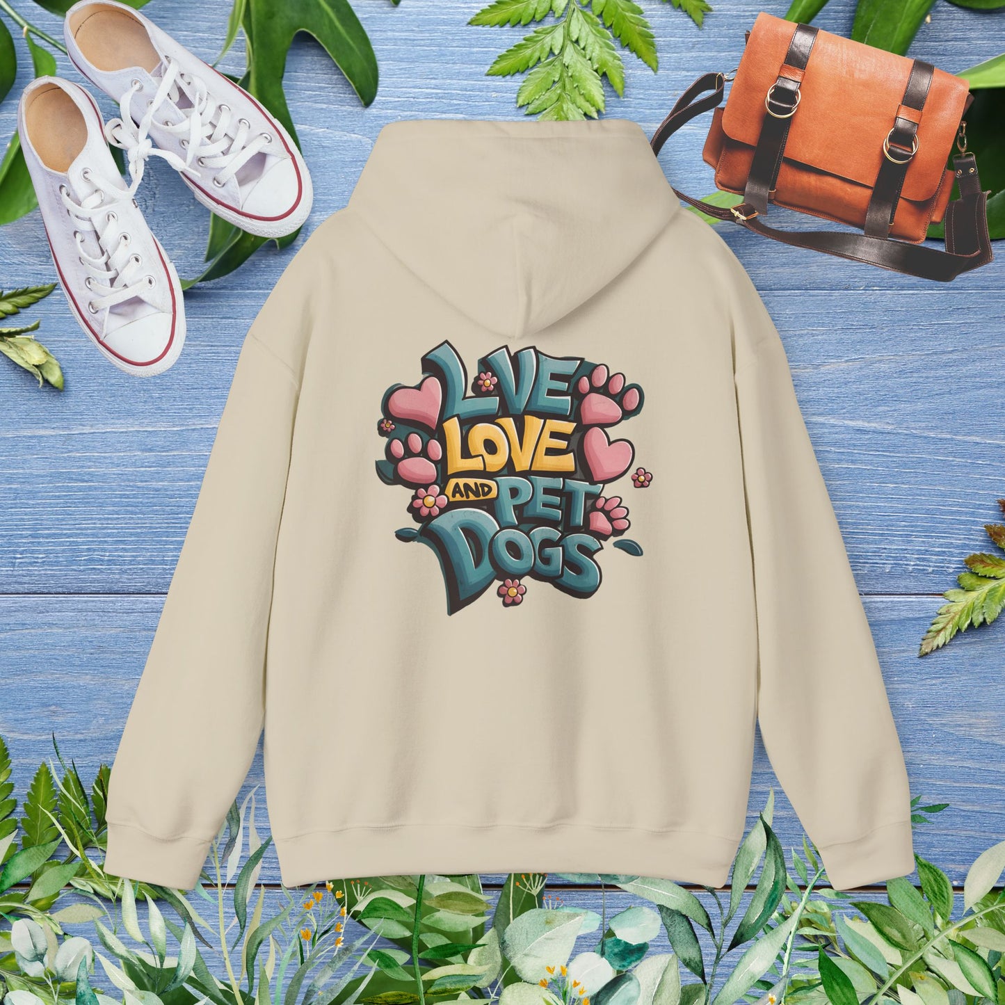 Live Love and Pet Dogs Hoodie (Double-Sided) - furevermama