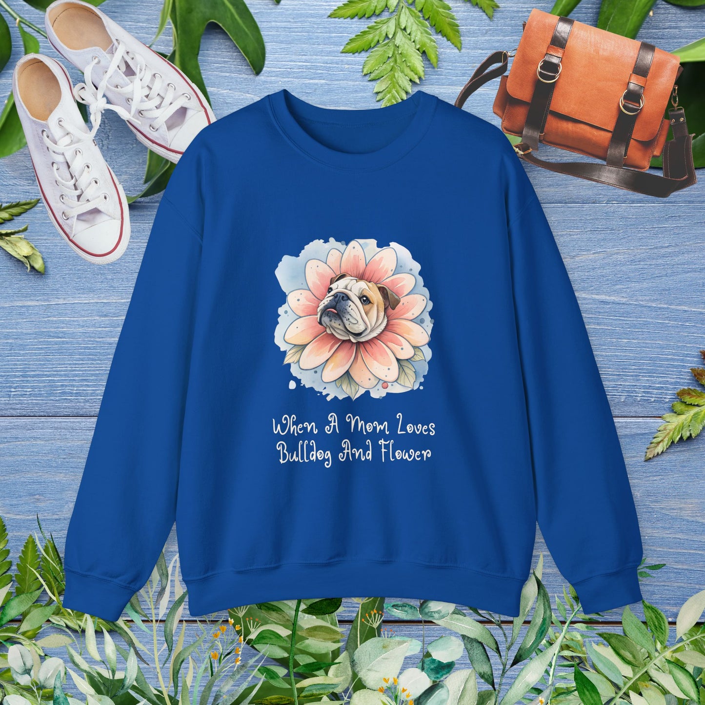 Bulldog Flower Unisex Sweatshirt - furevermama