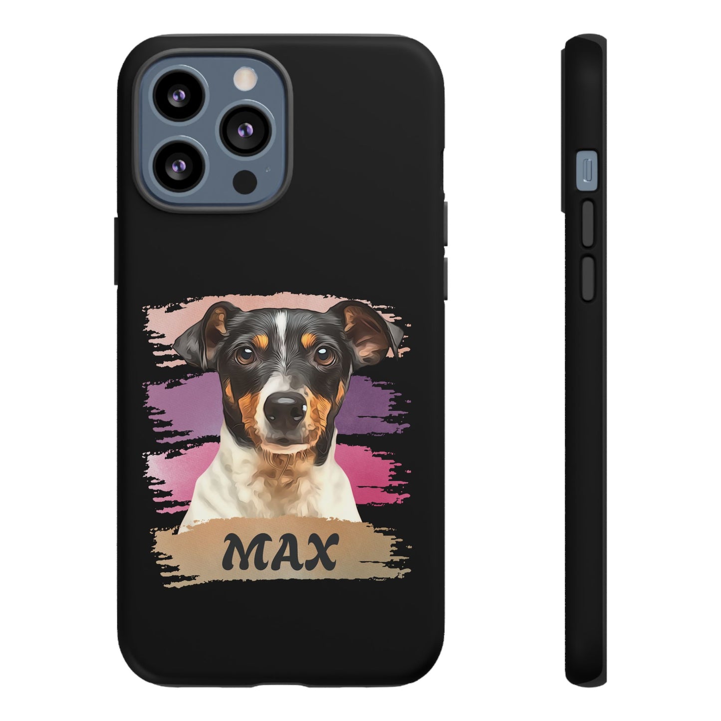 Custom Pet Portrait Phone Case, Pink Brush Edition - furevermama