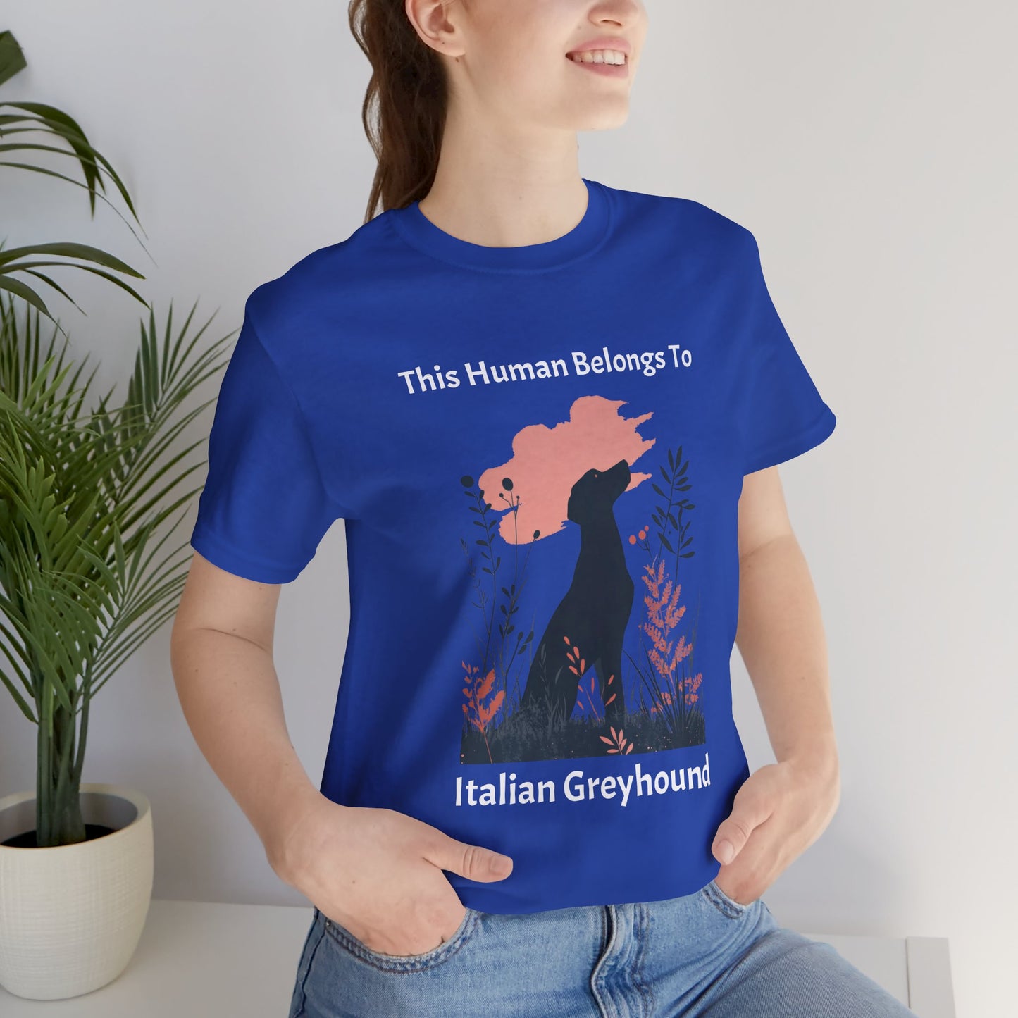 This Human Belongs To Italian Greyhound Jersey Tee - furevermama
