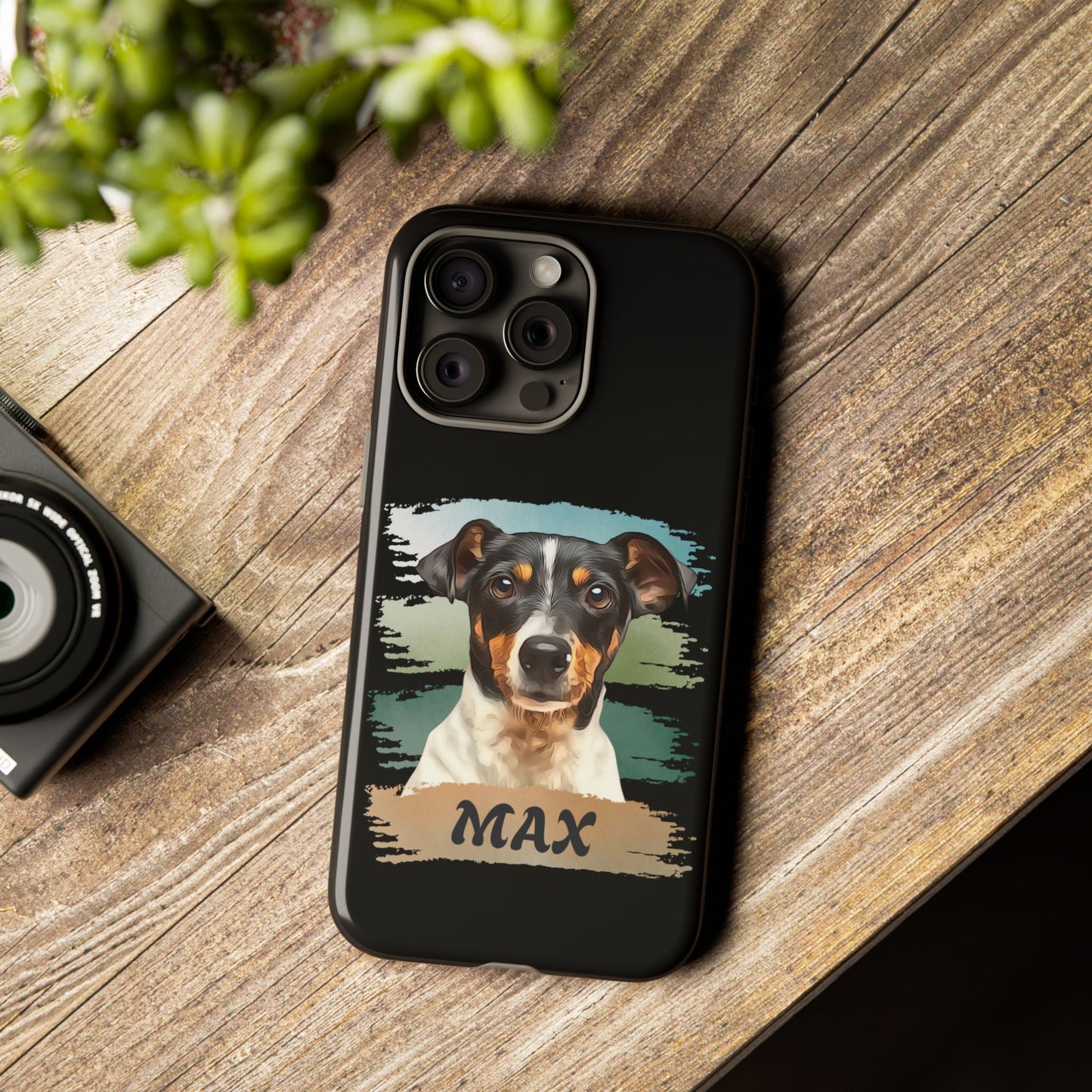 Custom Pet Portrait Phone Case, Green Brush Edition - furevermama
