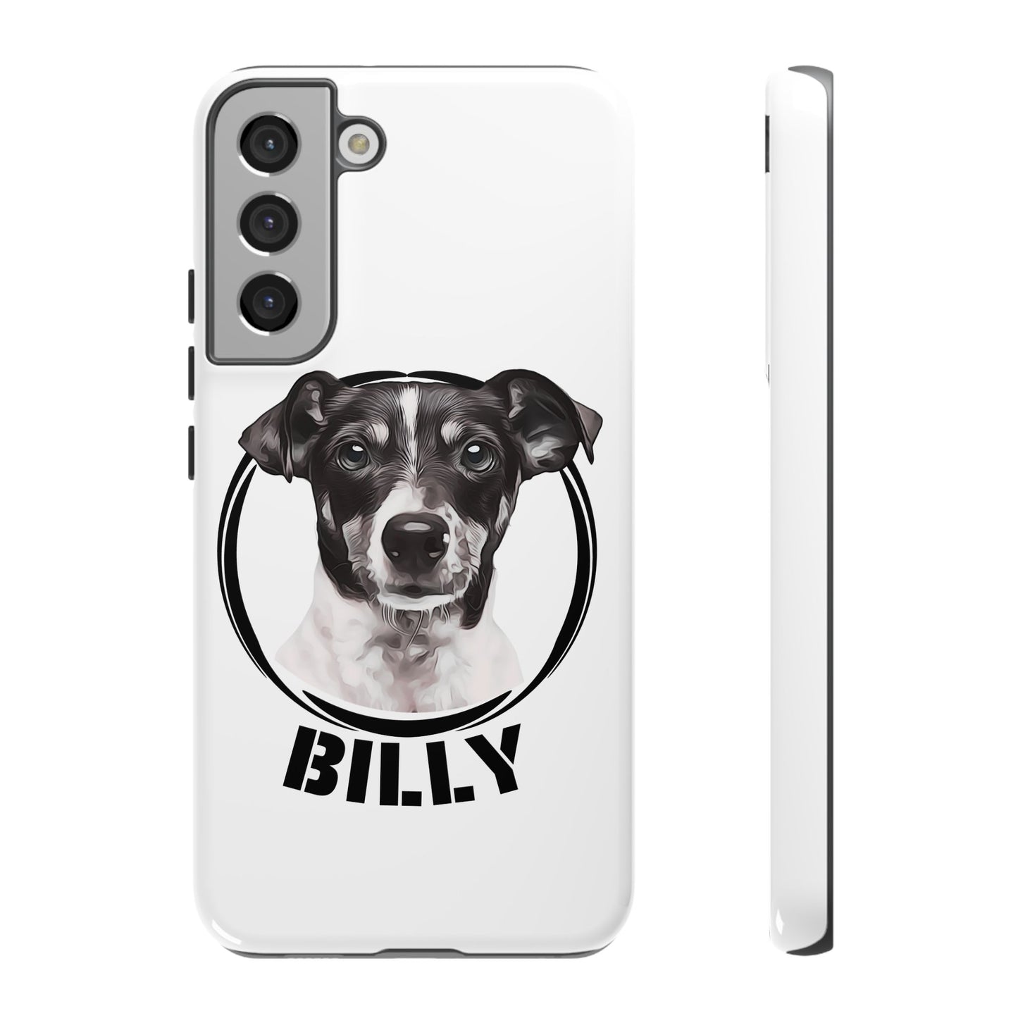 Custom Pet Portrait Phone Case, Black and White - furevermama
