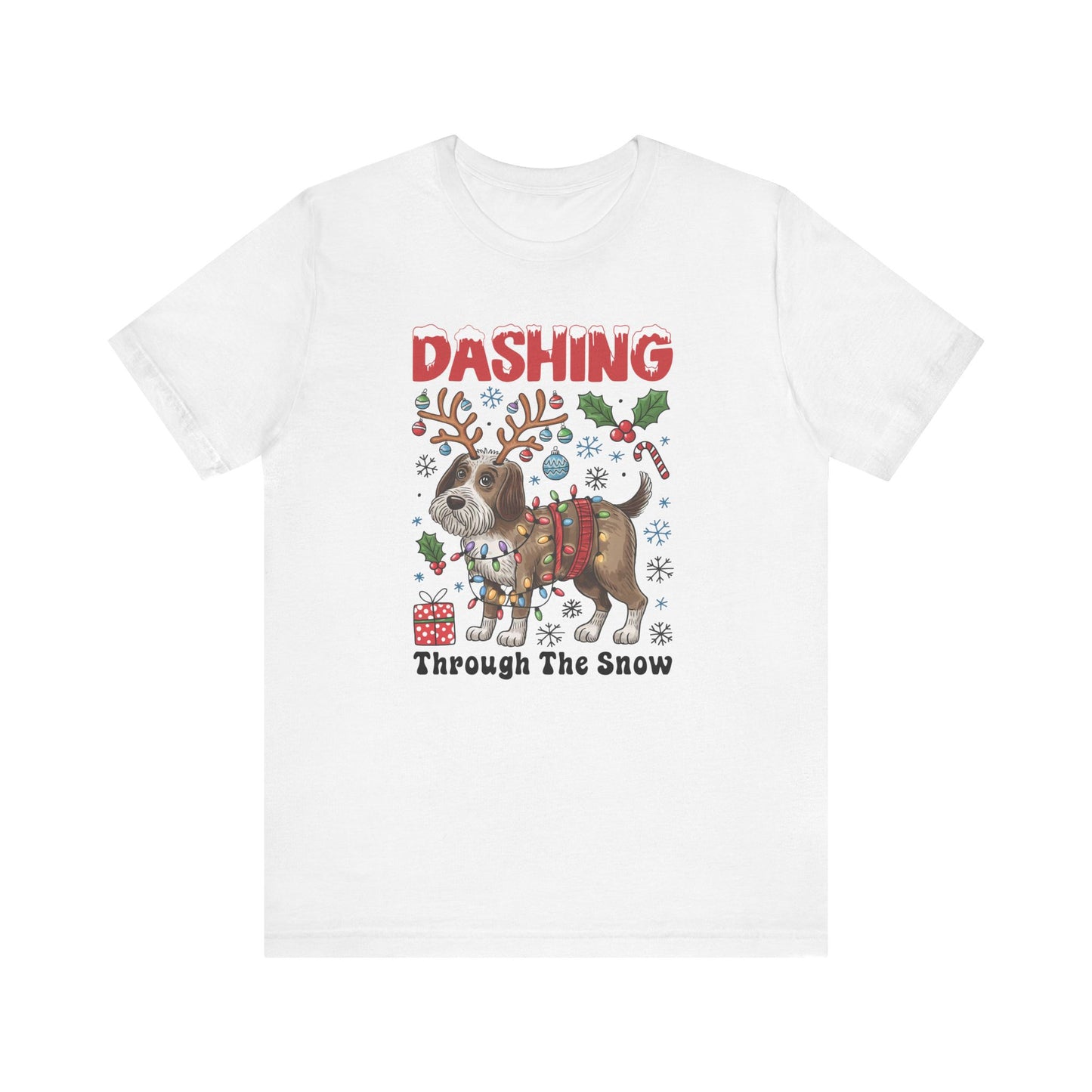 Dashing Through the Snow Dog Unisex T-Shirt - furevermama