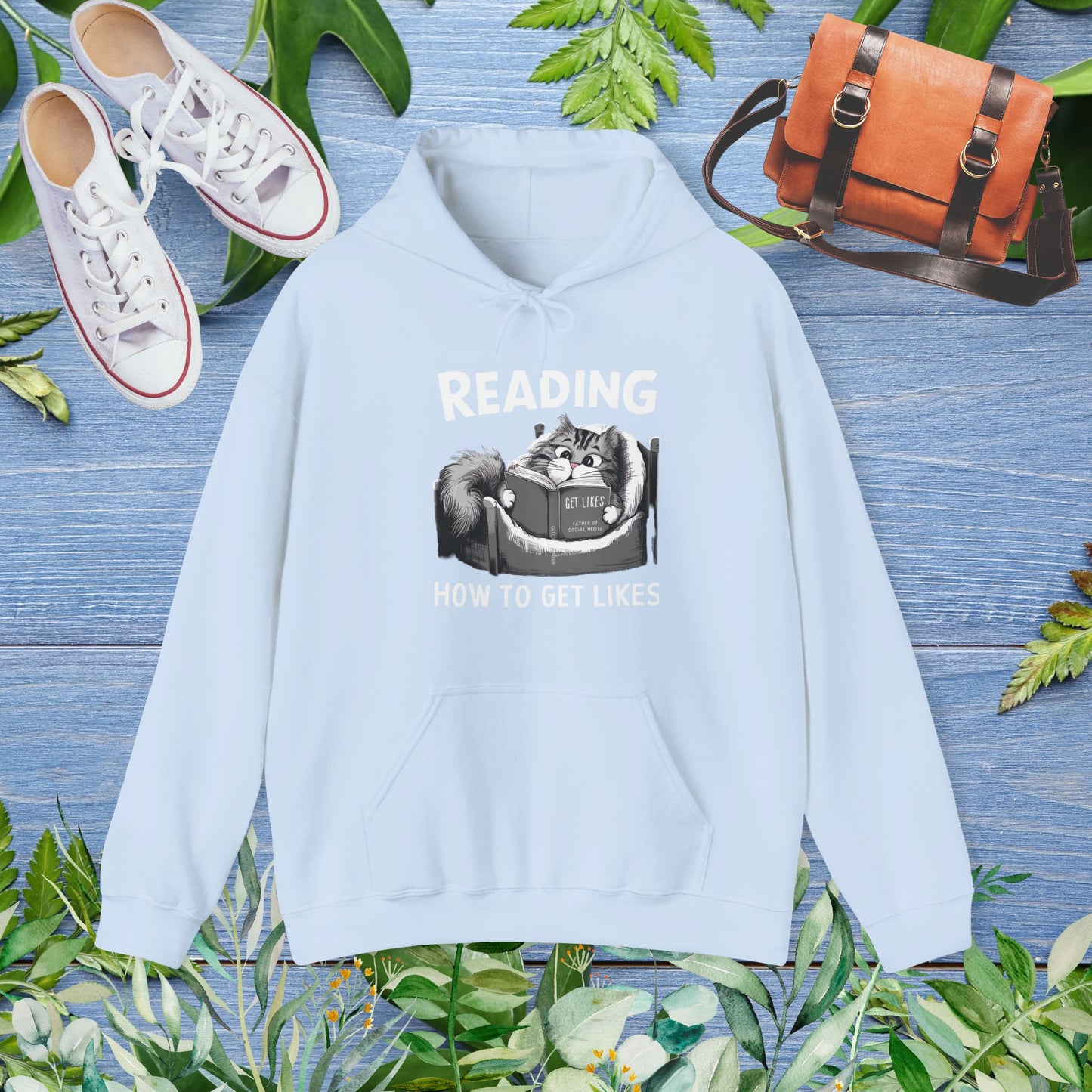 Cat Reading : How to Get Likes Hoodie - furevermama