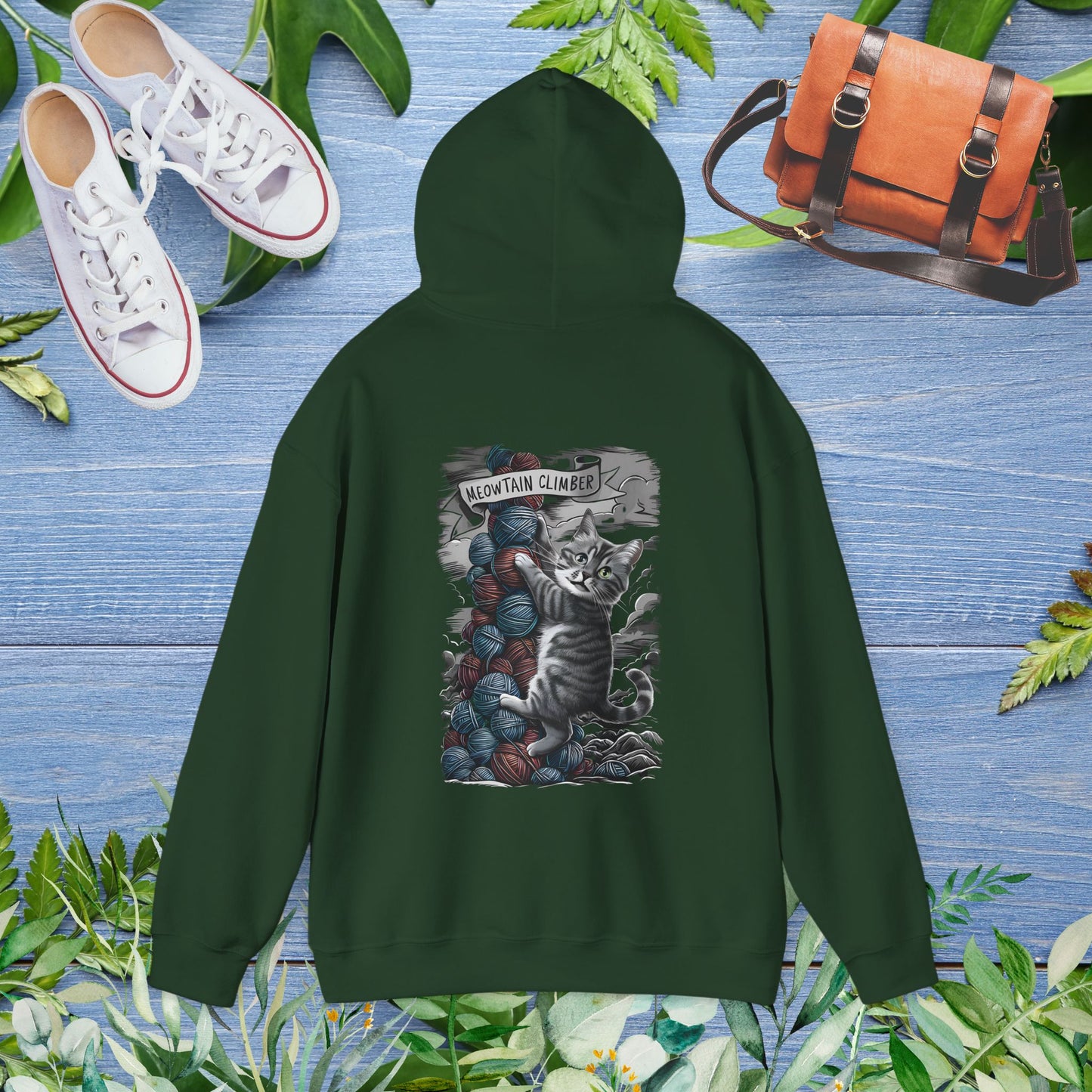 Meowtain Climber Unisex Hoodie (Double-Sided) - furevermama