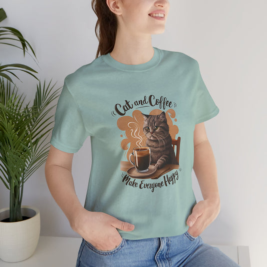 Cat and Coffee T-Shirt - furevermama
