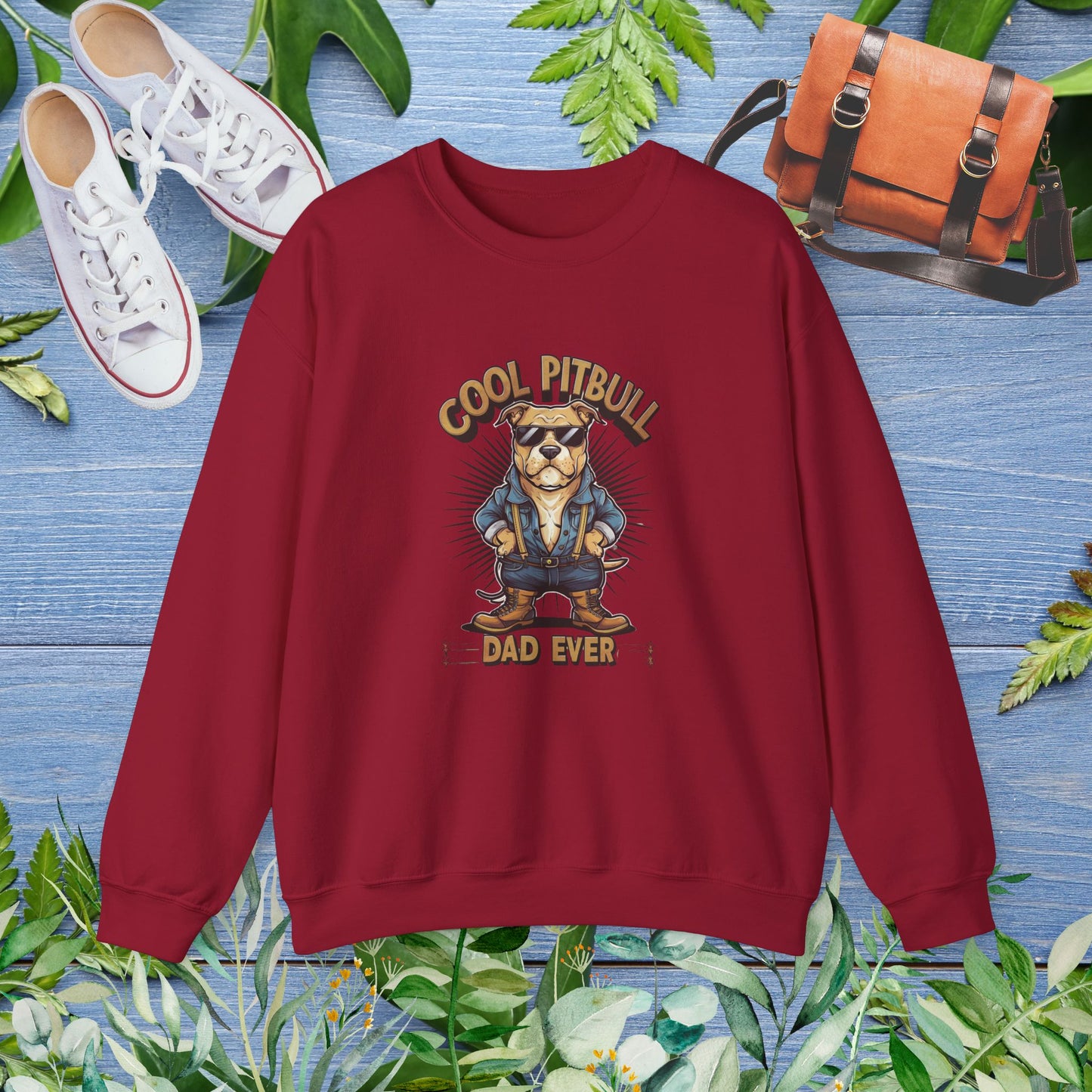 Cool Pitbull Dad Sweatshirt - furevermama