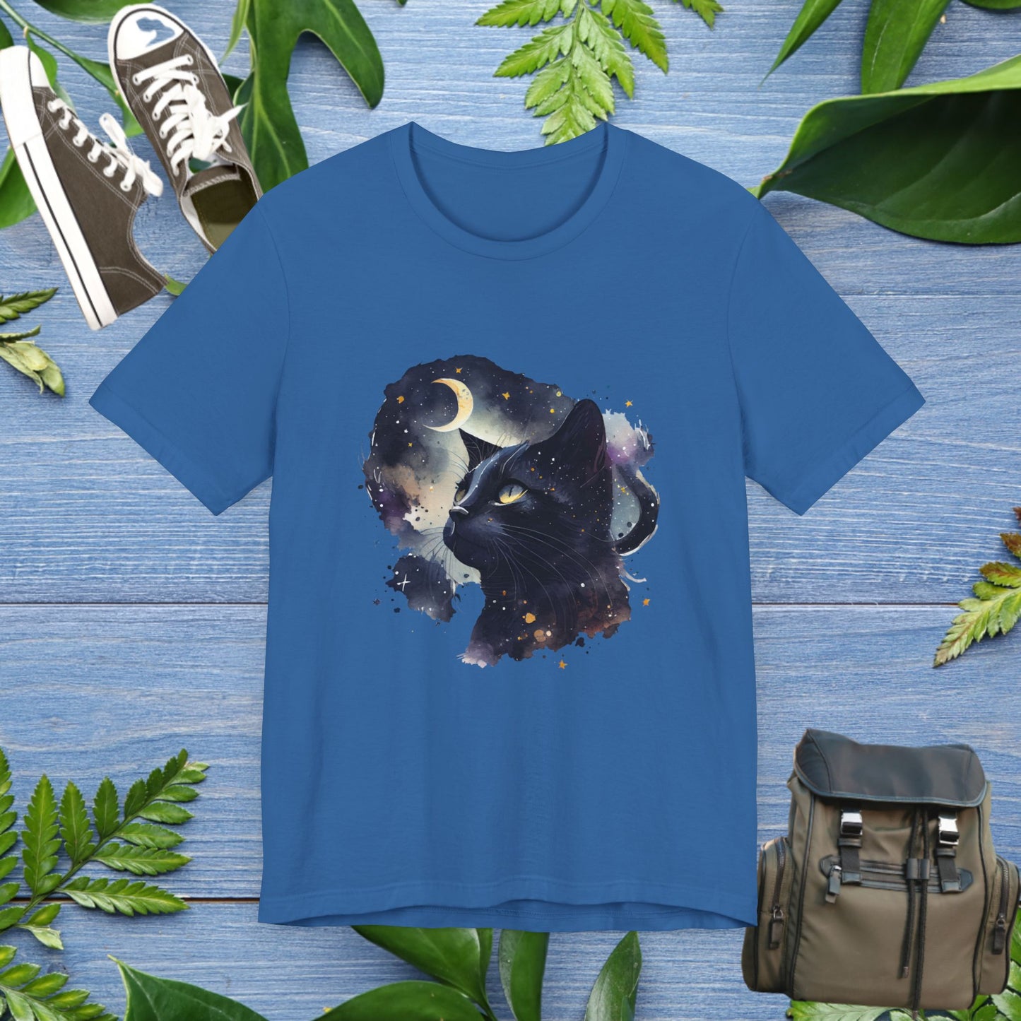 Moon Night Cat Unisex T-Shirt - furevermama