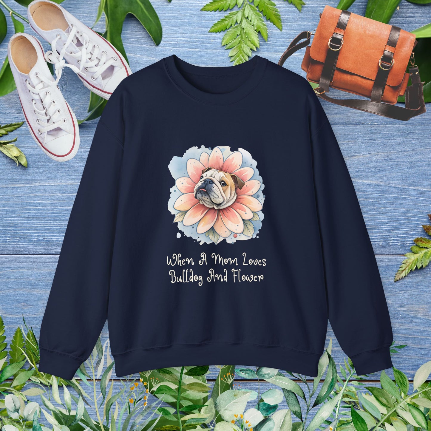 Bulldog Flower Unisex Sweatshirt - furevermama