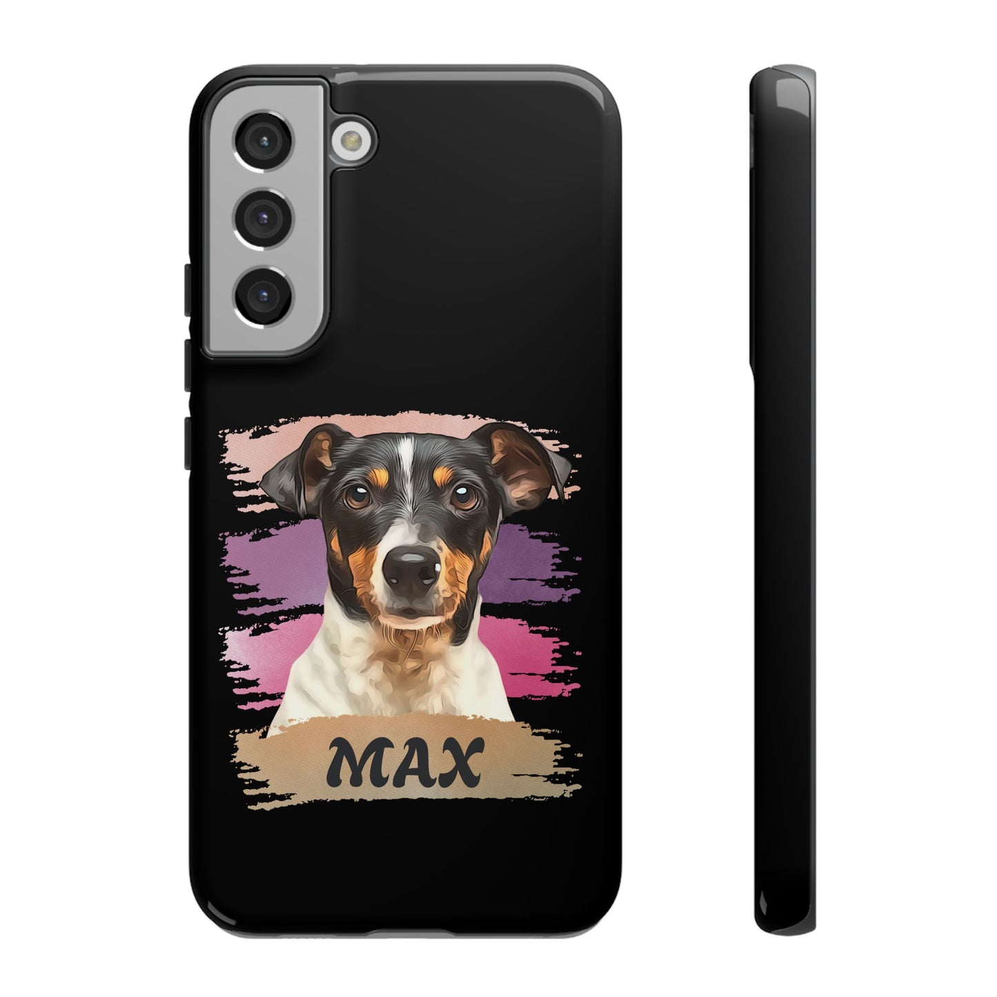 Custom Pet Portrait Phone Case, Pink Brush Edition - furevermama