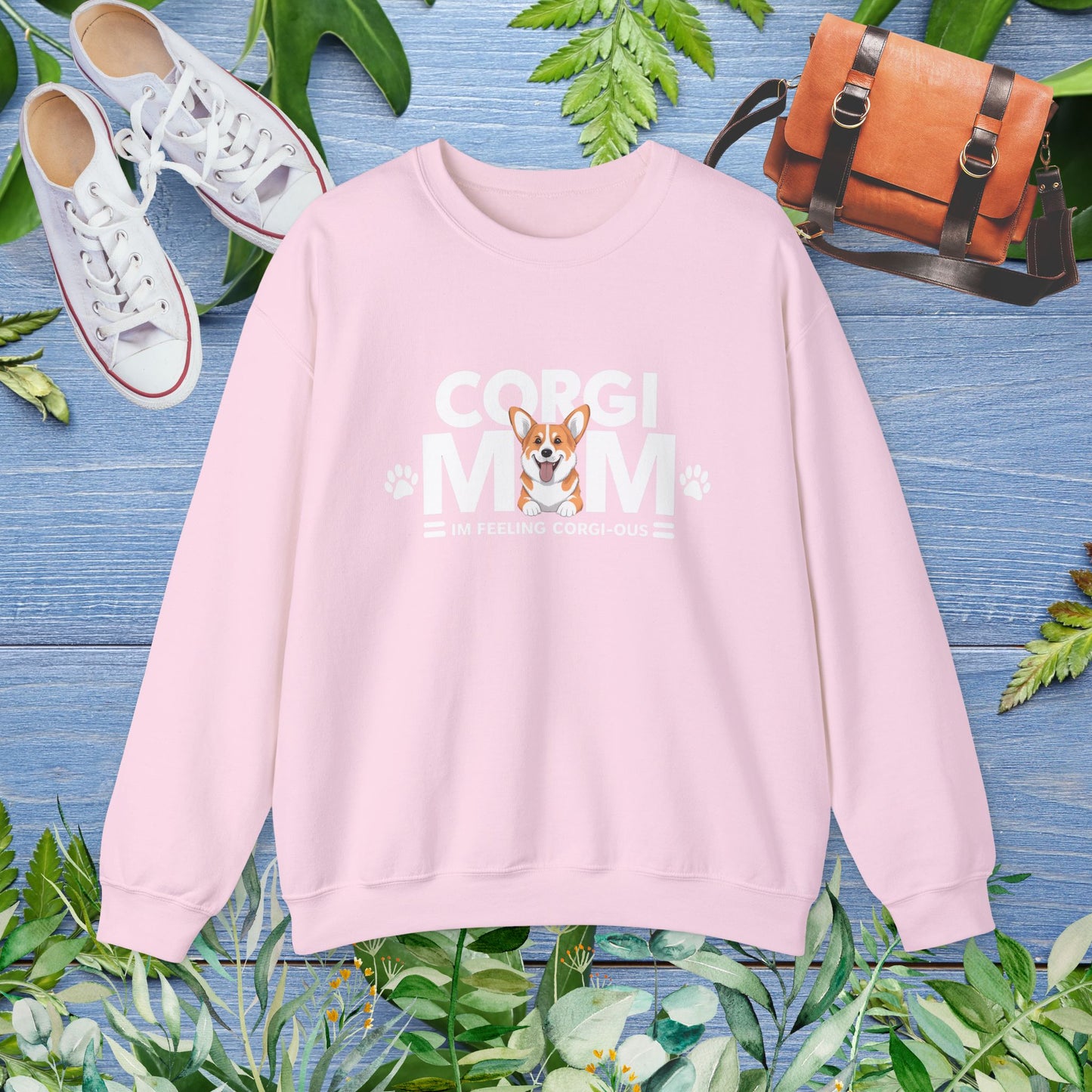 Corgi Mom , I am Feeling Corgious Crewneck Sweatshirt - furevermama