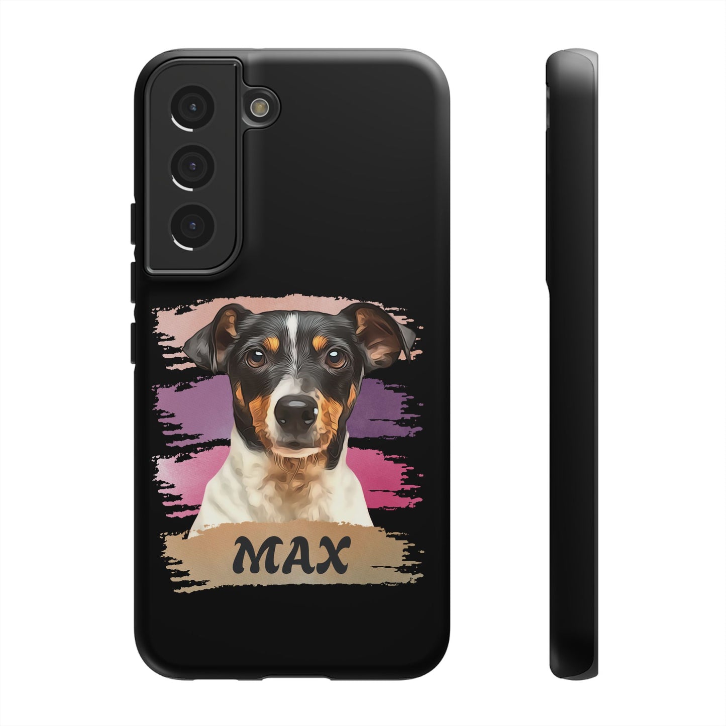 Custom Pet Portrait Phone Case, Pink Brush Edition - furevermama