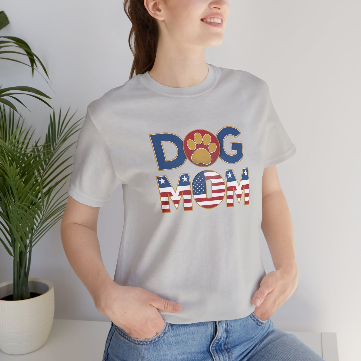 USA Patriotic Dog Mom T-Shirt - furevermama