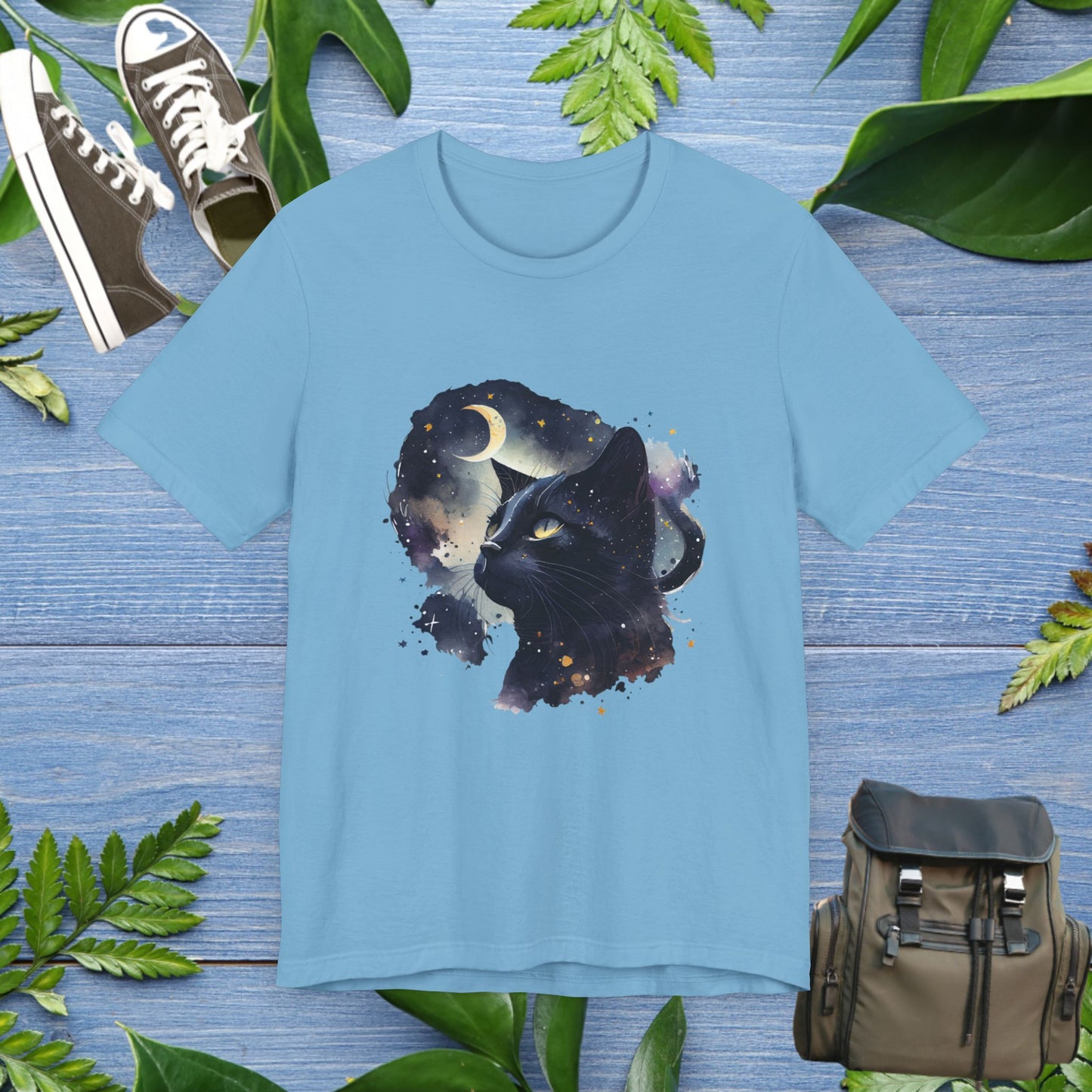 Moon Night Cat Unisex T-Shirt - furevermama