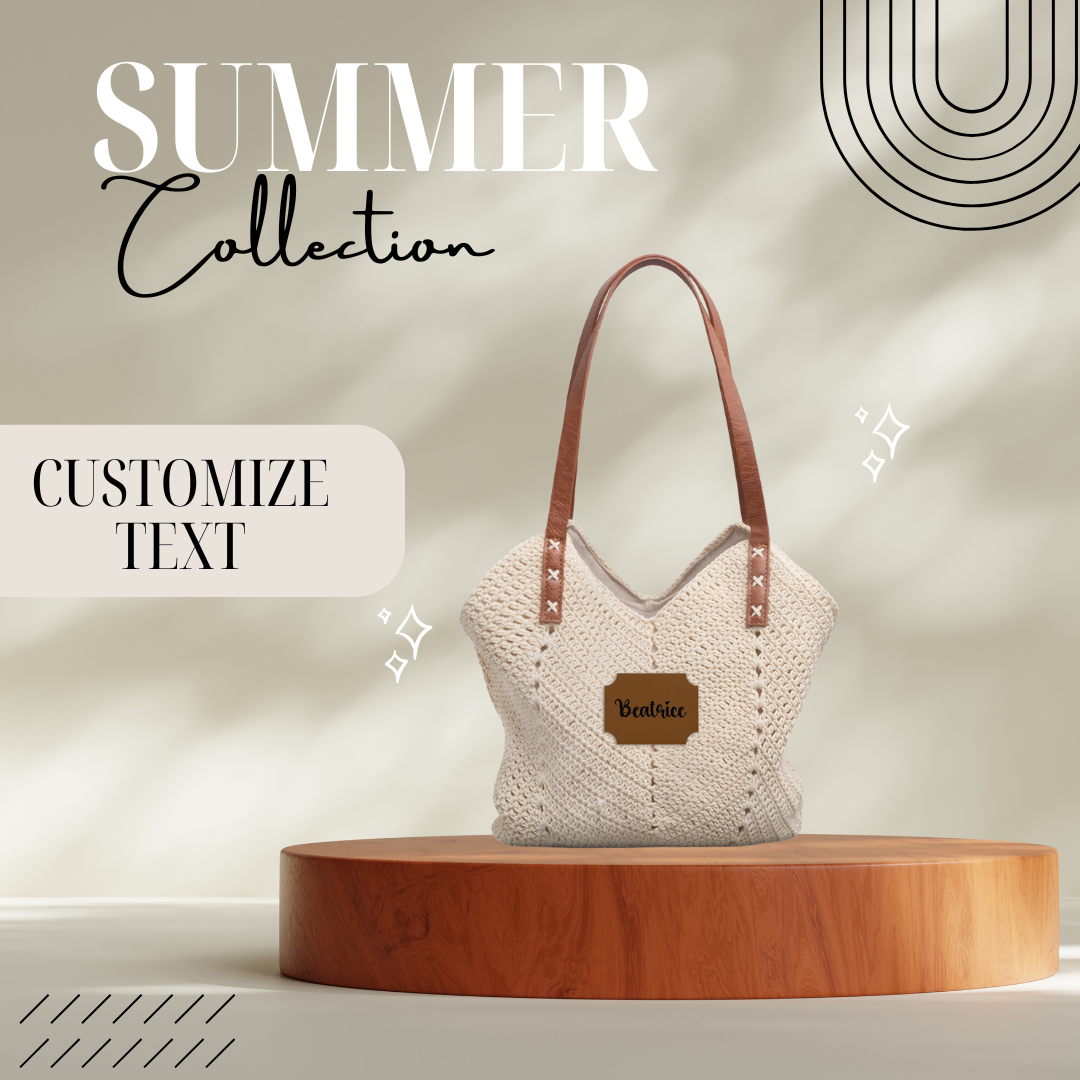 Custom Straw Shoulder Bag - Summer Bag