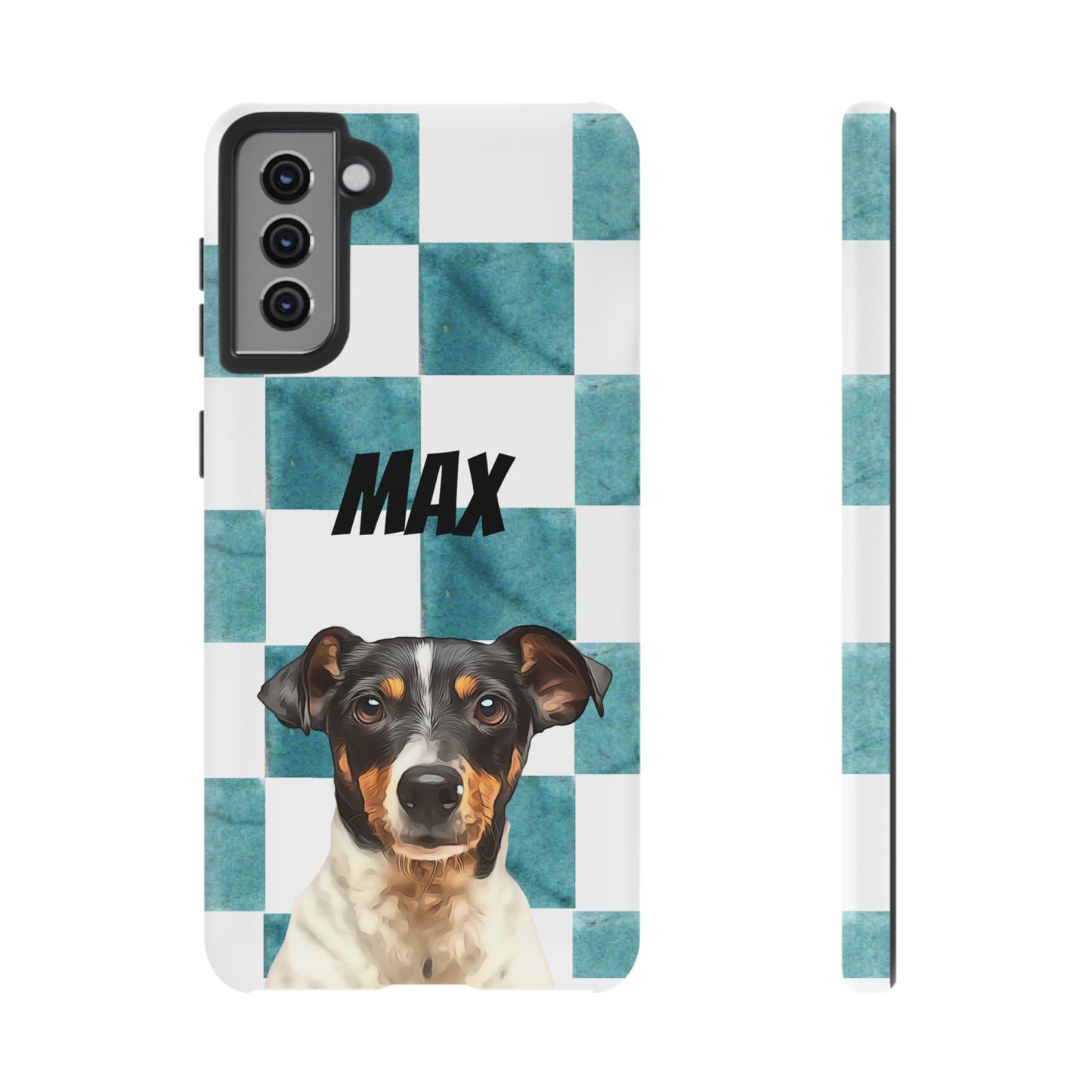Custom Pet Portrait Phone Case, Checker Edition - furevermama