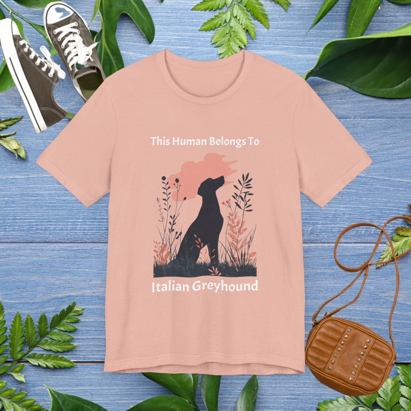 This Human Belongs To Italian Greyhound Jersey Tee - furevermama